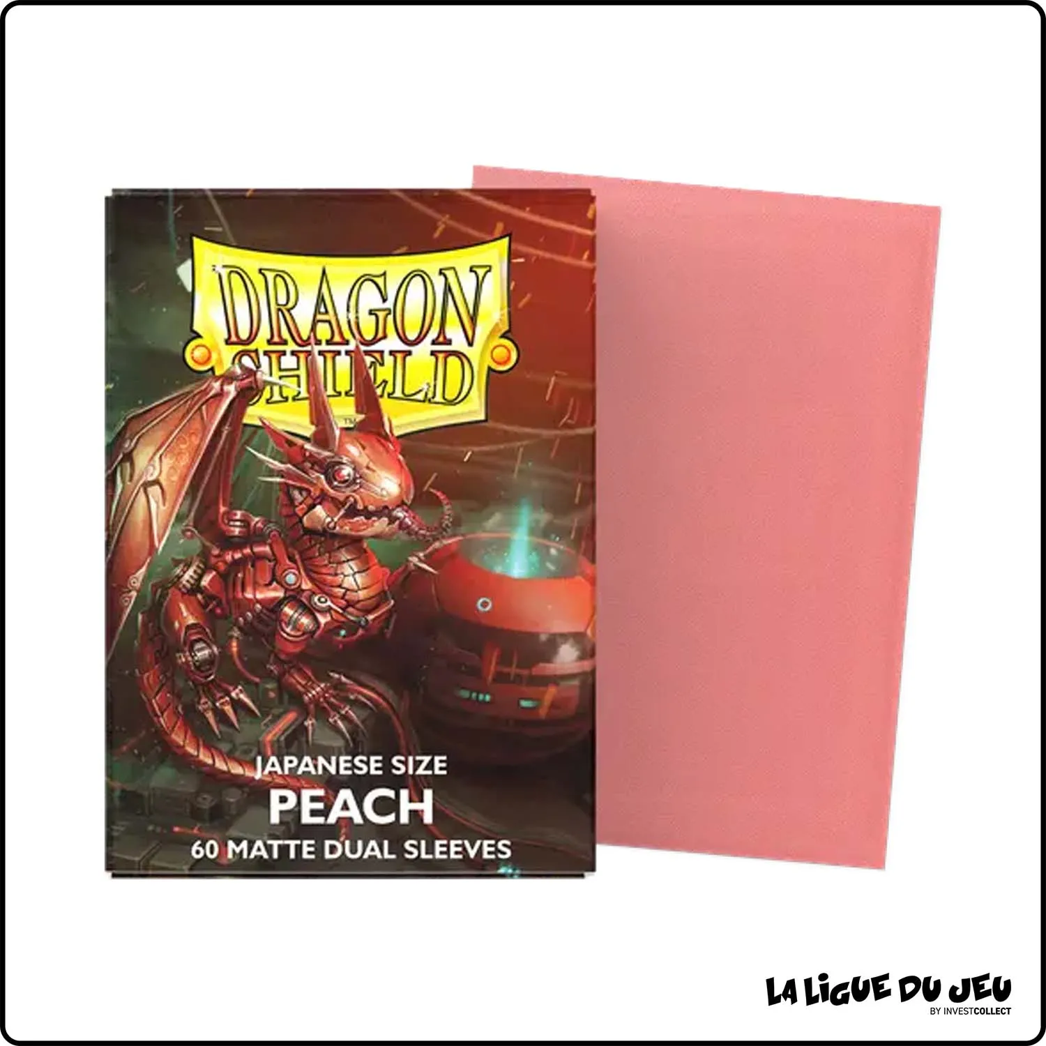 Sleeve - Dragon Shield - Protèges Cartes Mini Dual Matte - Format Japonais - Peach - par 60