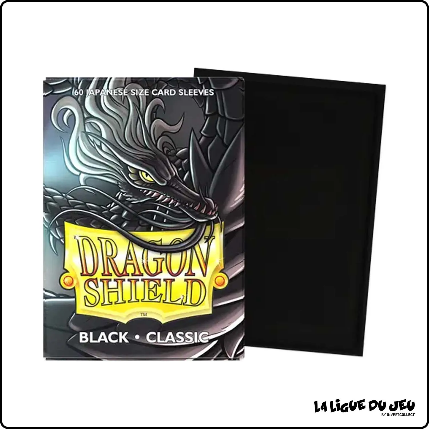 Sleeve - Dragon Shield - Protèges Cartes Mini - Format Japonais - Black Classic - par 60