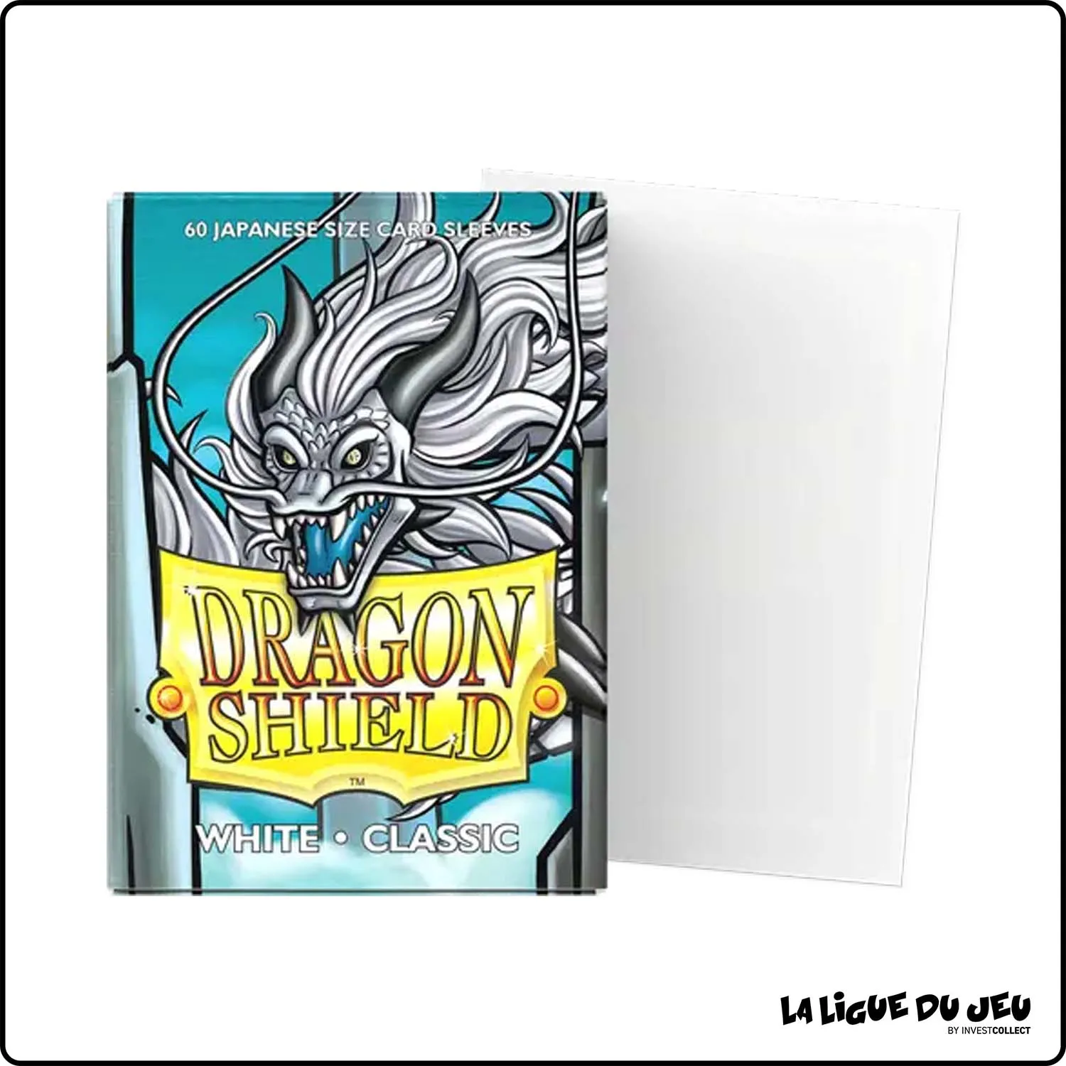 Sleeve - Dragon Shield - Protèges Cartes Mini - Format Japonais - White Classic - par 60