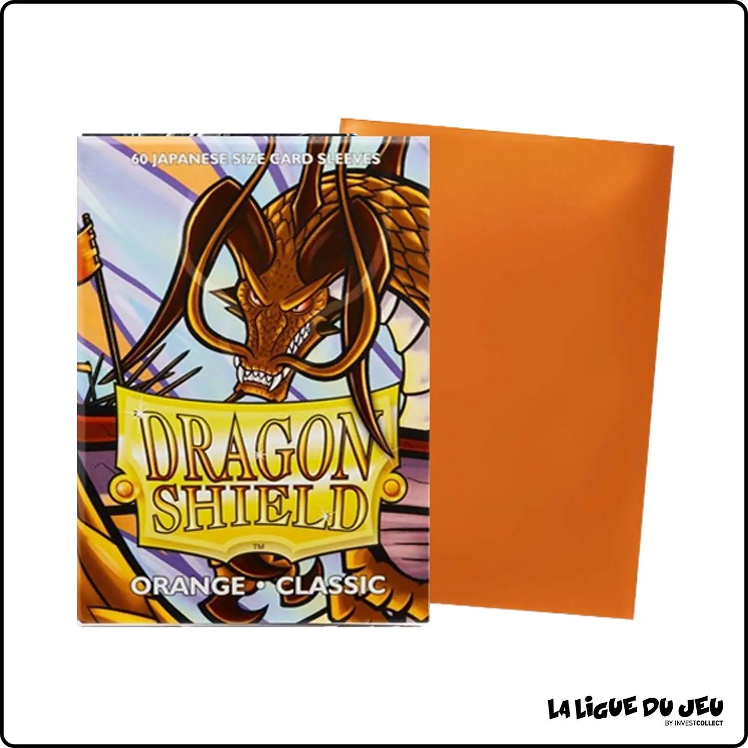 Sleeve - Dragon Shield - Protèges Cartes Mini - Format Japonais - Orange Classic - par 60