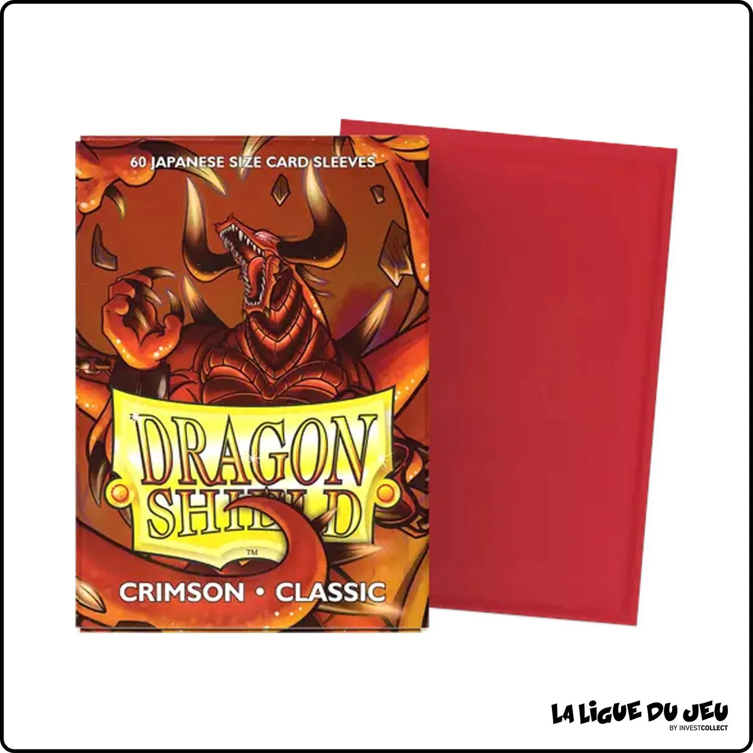 Sleeve - Dragon Shield - Protèges Cartes Mini - Format Japonais - Crimson Classic - par 60