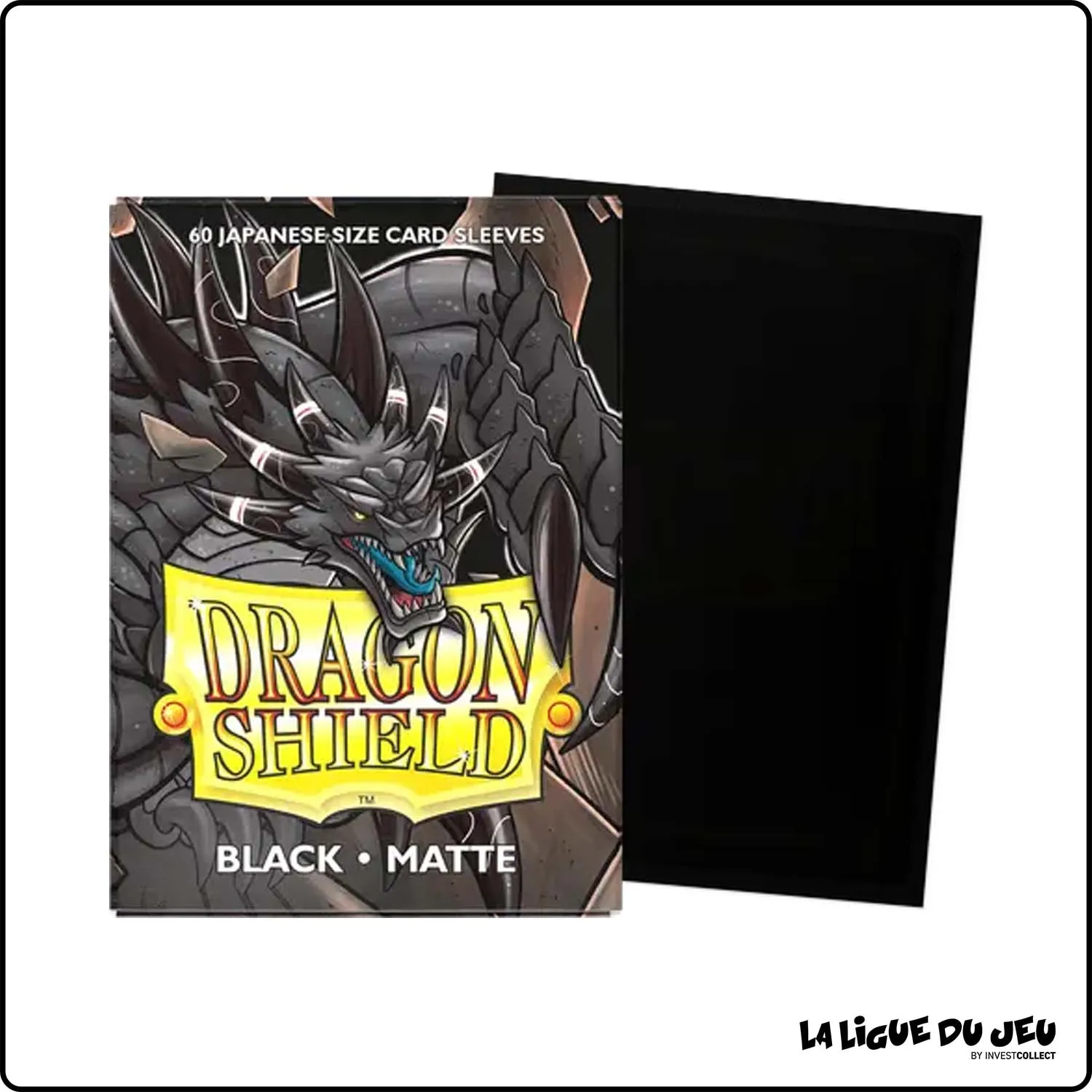 Sleeve - Dragon Shield - Protèges Cartes Mini - Format Japonais - Black Mat - par 60