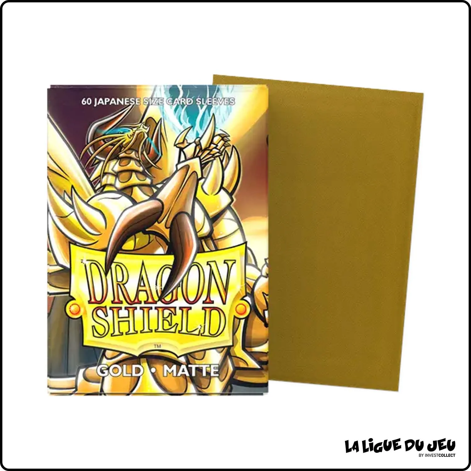 Sleeve - Dragon Shield - Protèges Cartes Mini - Format Japonais - Gold Mat - par 60