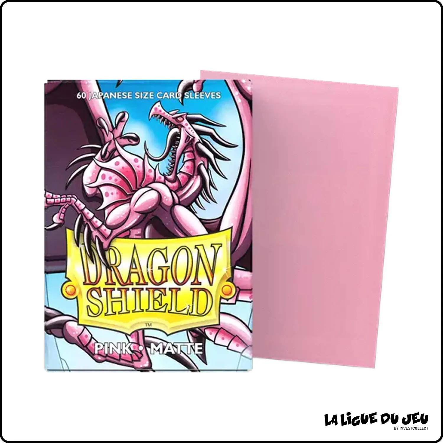 Sleeve - Dragon Shield - Protèges Cartes Mini - Format Japonais - Pink Mat - par 60