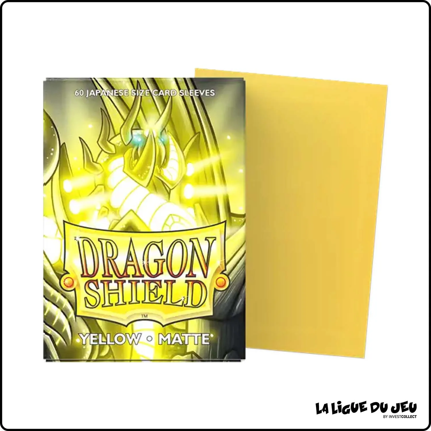 Sleeve - Dragon Shield - Protèges Cartes Mini - Format Japonais - Yellow Mat - par 60