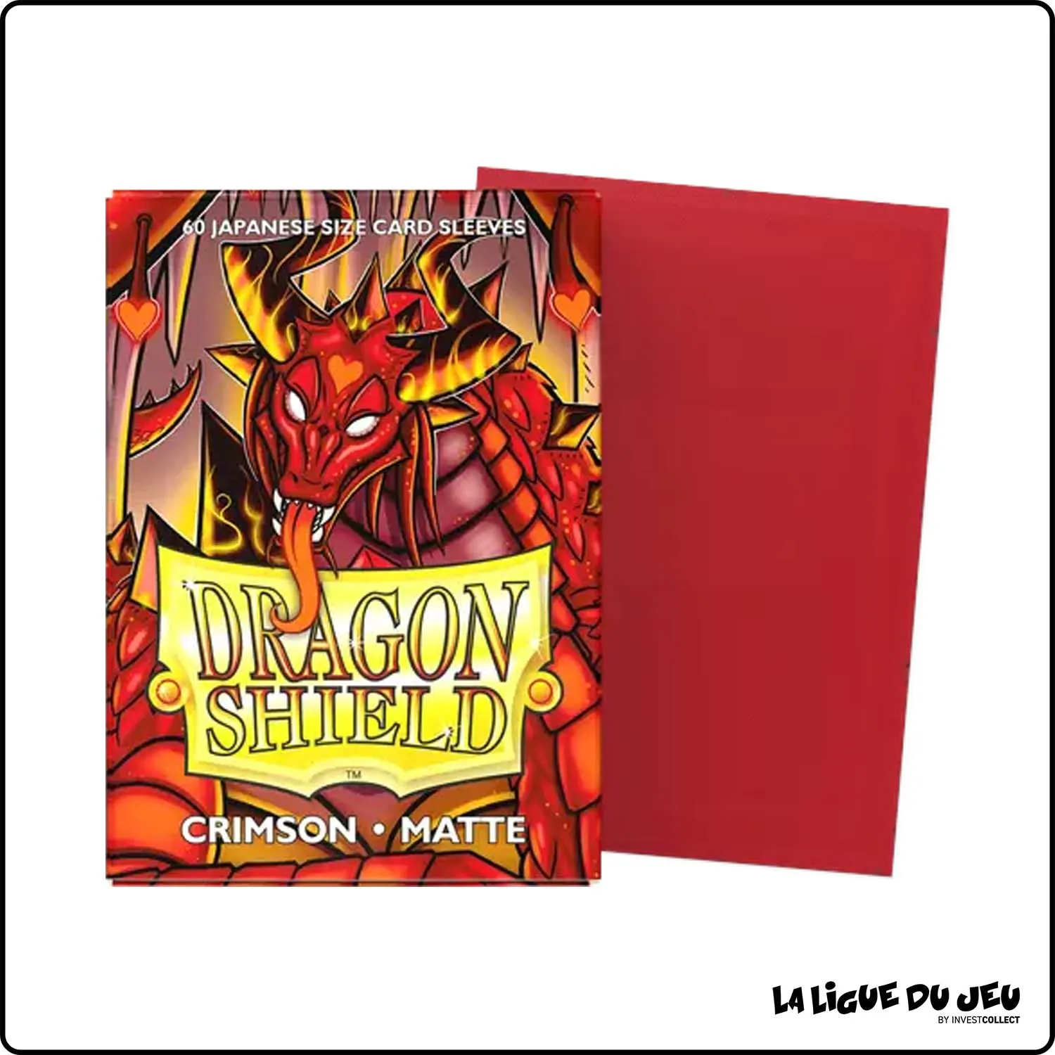 Sleeve - Dragon Shield - Protèges Cartes Mini - Format Japonais - Crimson Mat - par 60