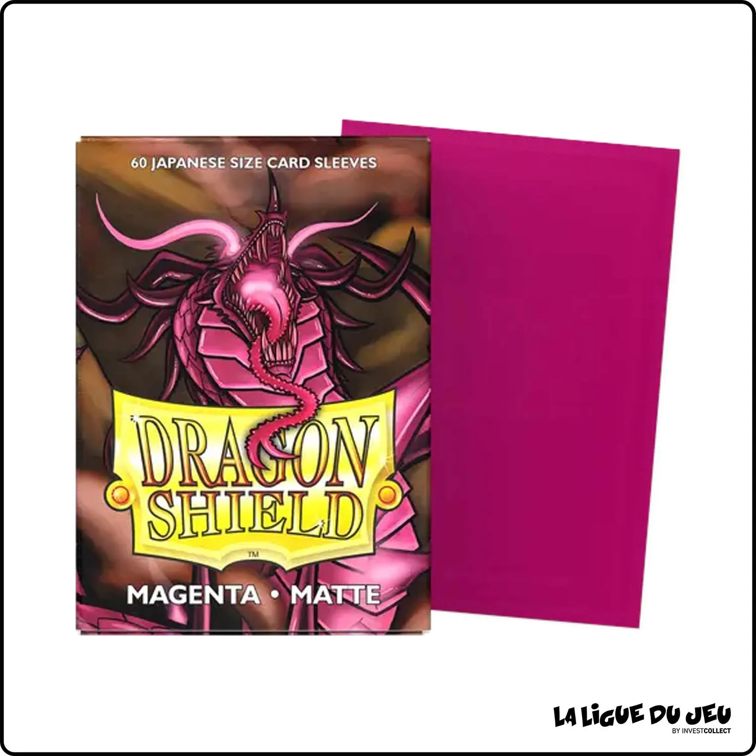 Sleeve - Dragon Shield - Protèges Cartes Mini - Format Japonais - Magenta Mat - par 60