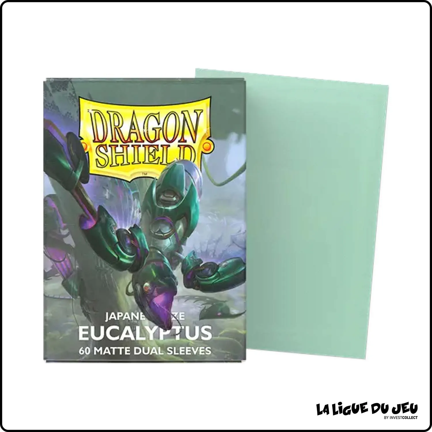 Sleeve - Dragon Shield - Protèges Cartes Mini Dual Matte - Format Japonais - Eucalyptus - par 60