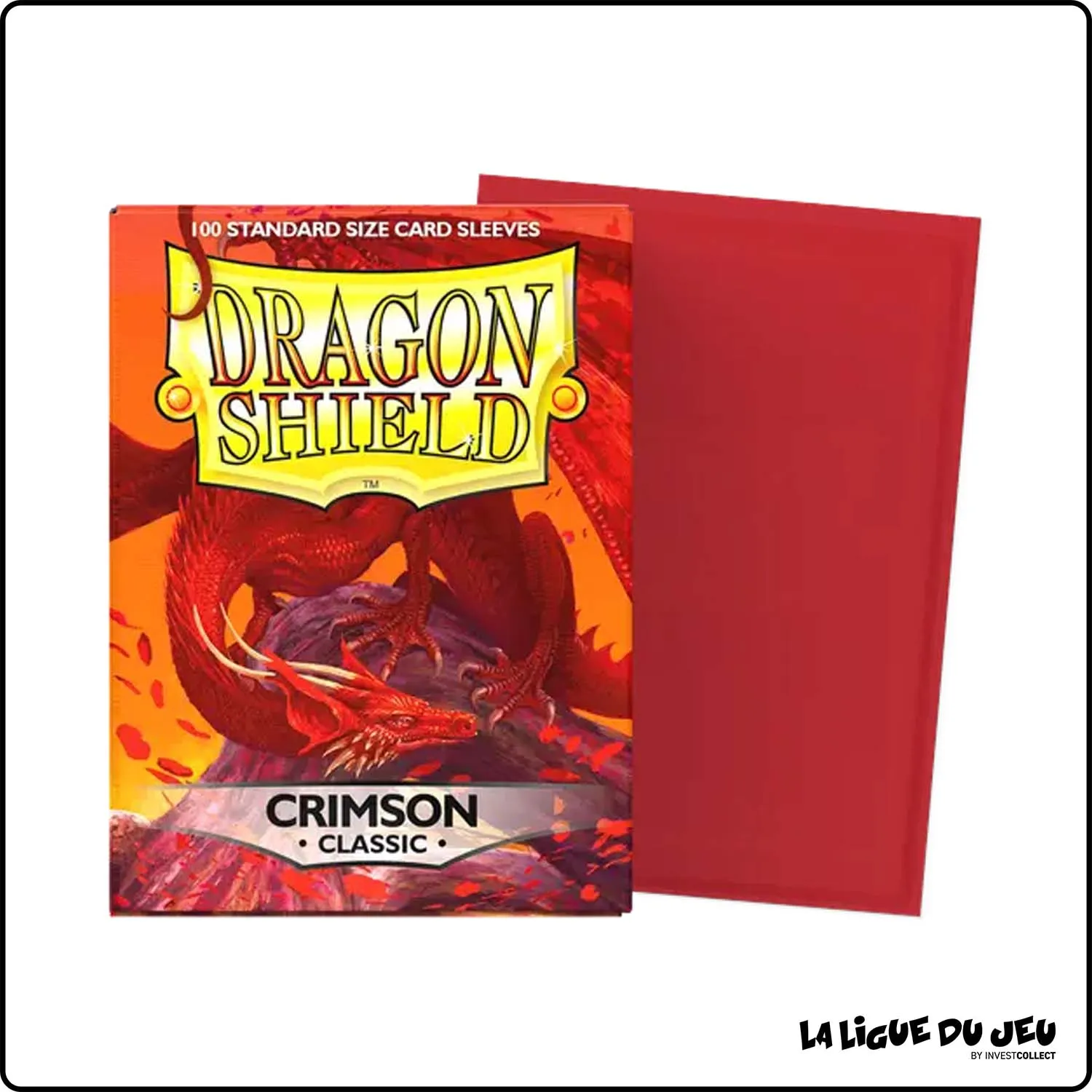 Sleeve - Dragon Shield - Protèges Cartes - Format Standard - Crimson Classic - par 100