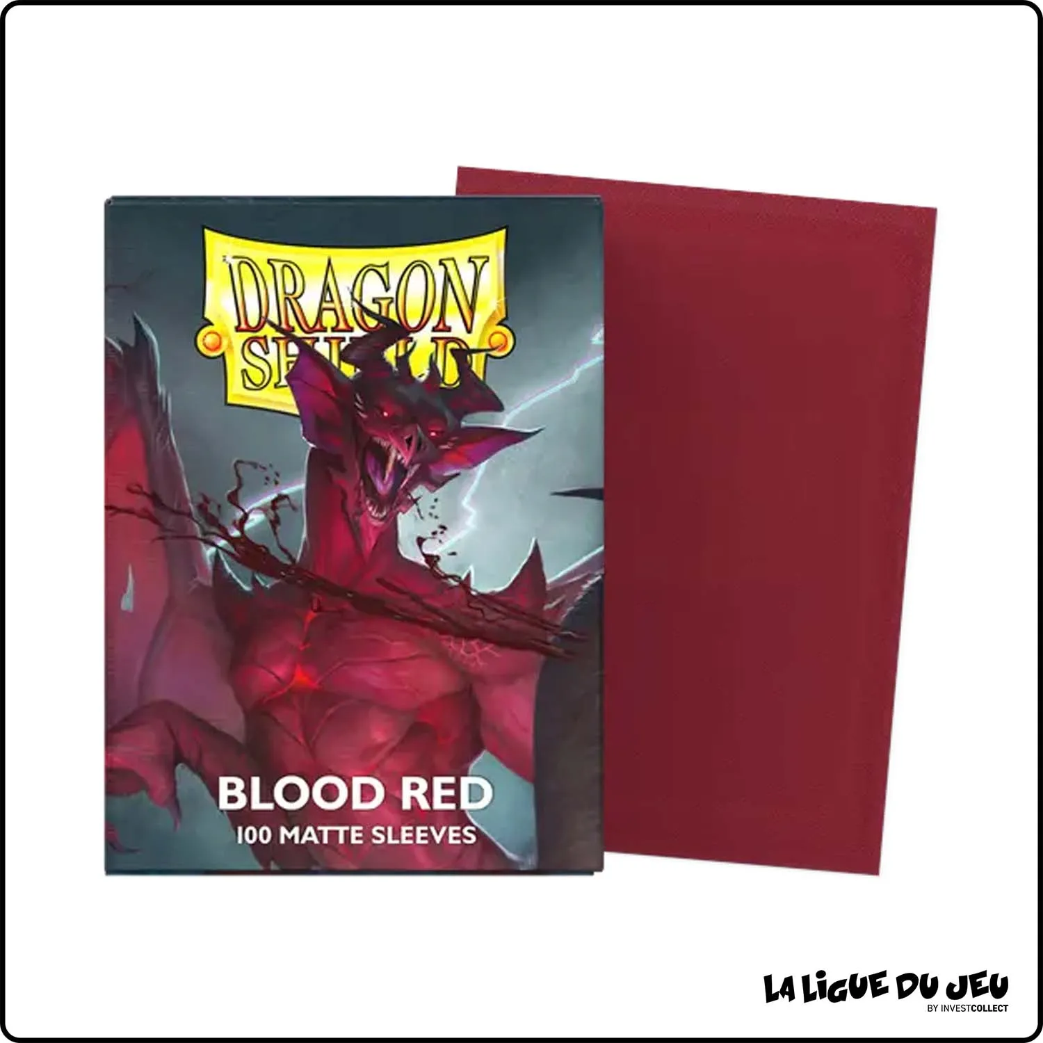 Sleeve - Dragon Shield - Protèges Cartes - Format Standard - Blood Red Mat - par 100