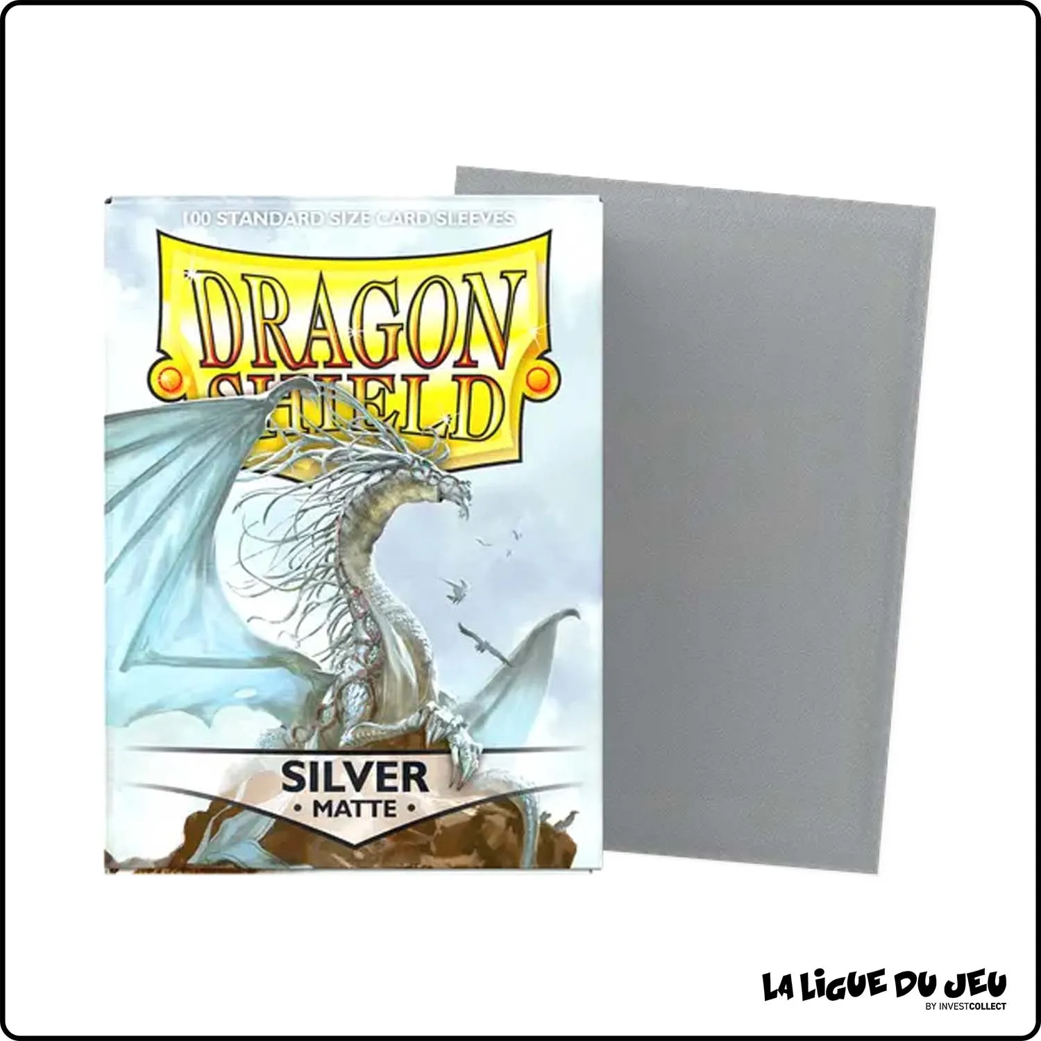 Sleeve - Dragon Shield - Protèges Cartes - Format Standard - Silver Mat - par 100