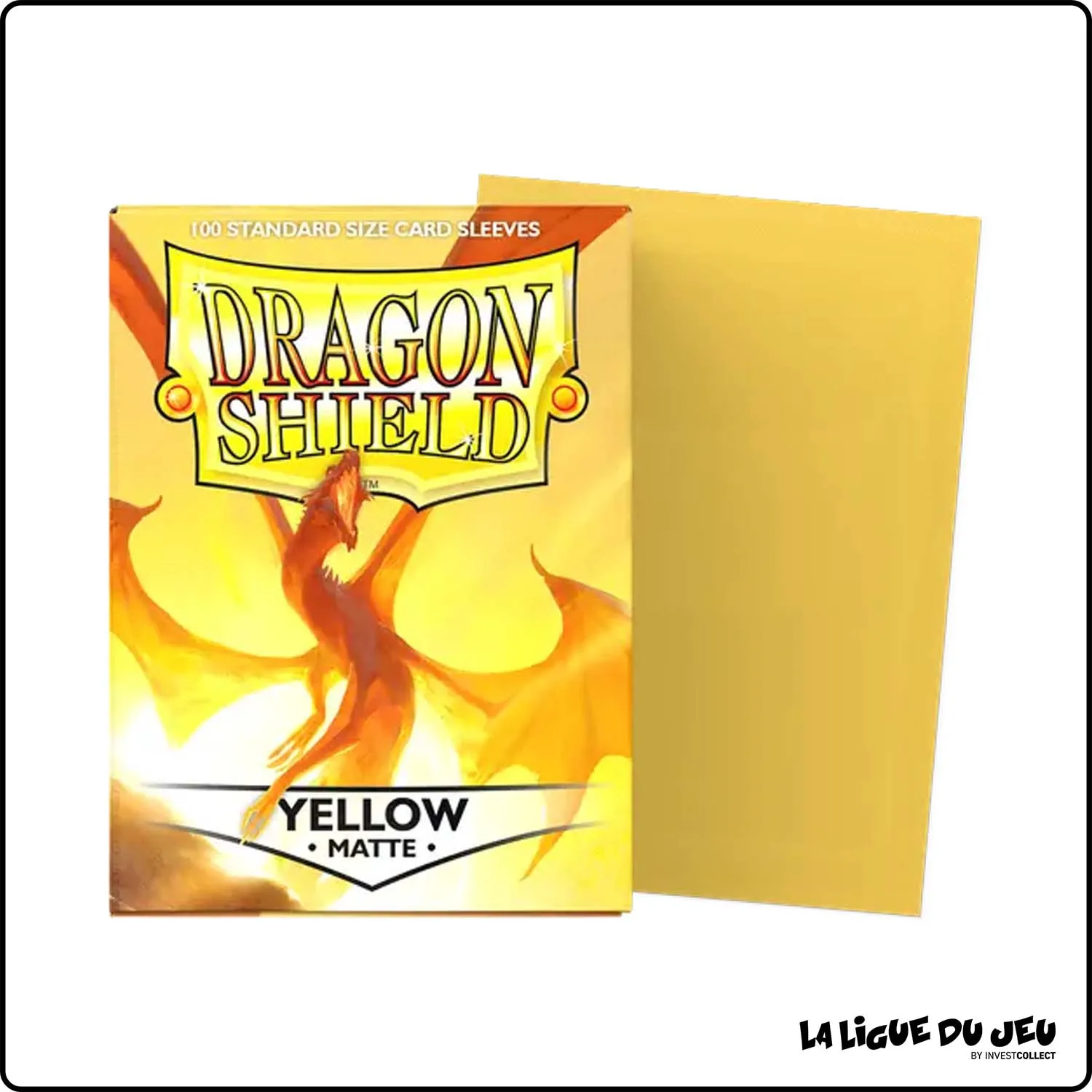 Sleeve - Dragon Shield - Protèges Cartes - Format Standard - Yellow Mat - par 100