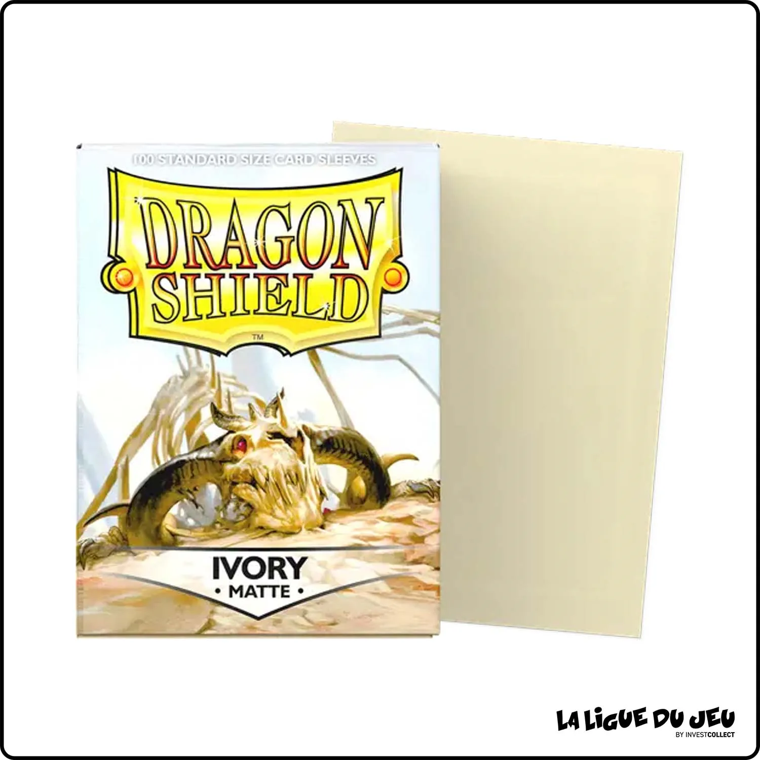 Sleeve - Dragon Shield - Protèges Cartes - Format Standard - Ivory Mat - par 100