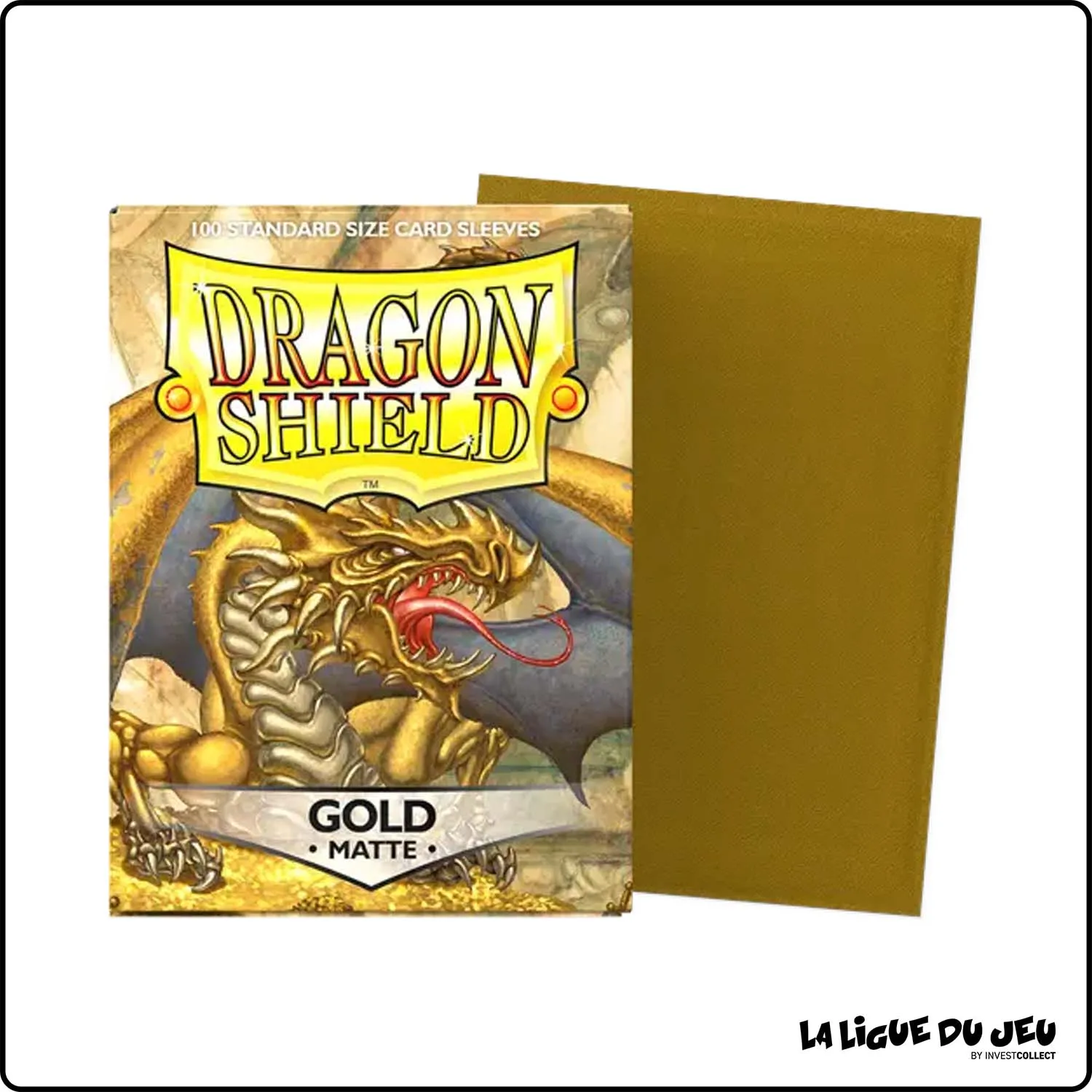 Sleeve - Dragon Shield - Protèges Cartes - Format Standard - Gold Mat - par 100