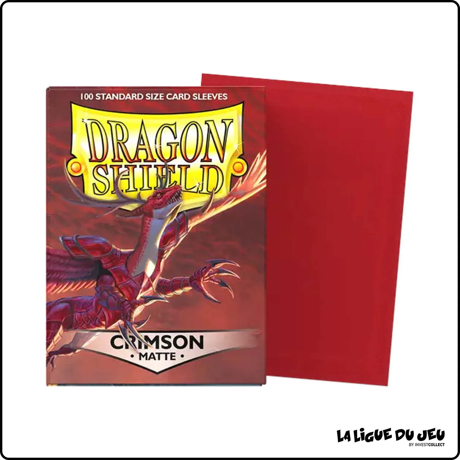 Sleeve - Dragon Shield - Protèges Cartes - Format Standard - Crimson Mat - par 100