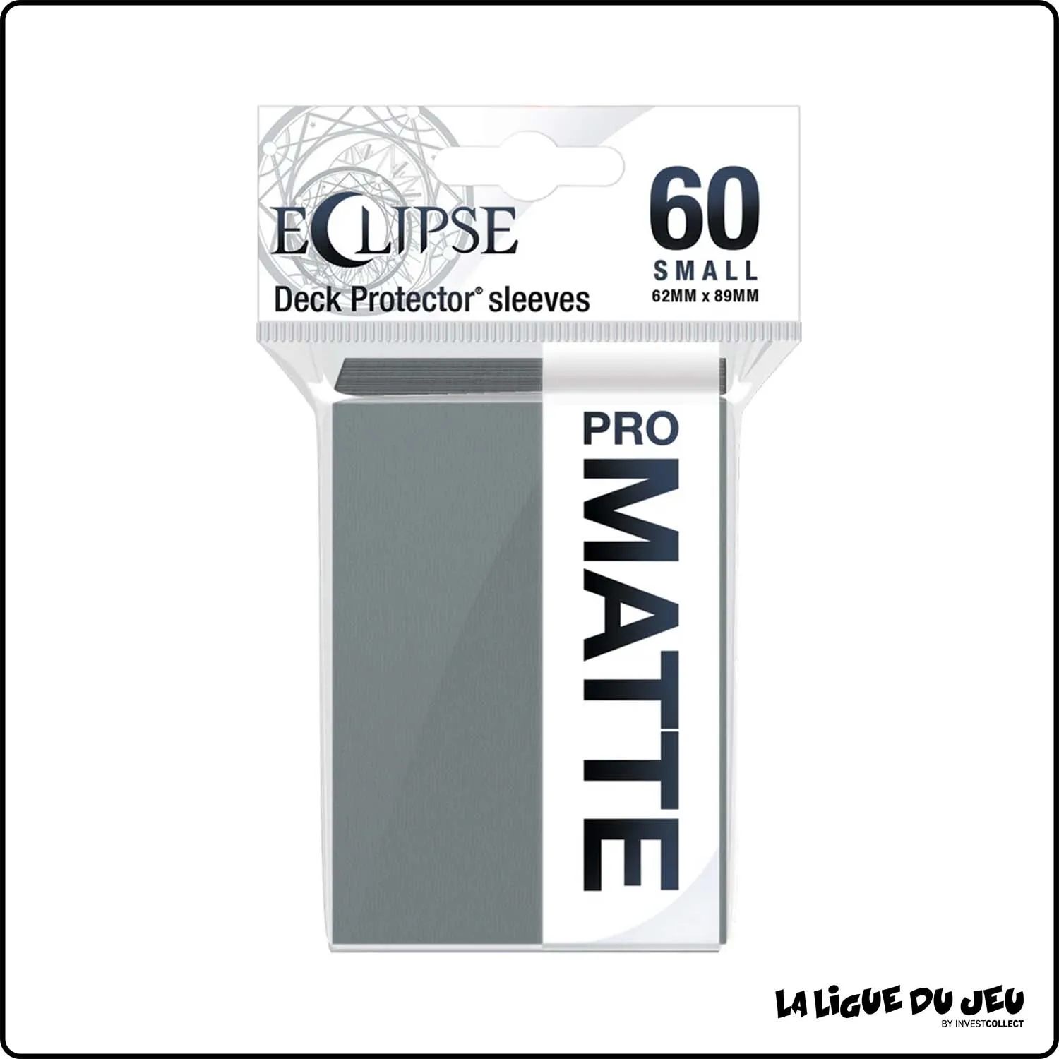 Sleeve - Ultra Pro - Eclipse - Protèges Cartes Small - Format Japonais - Gris Matte - par 60