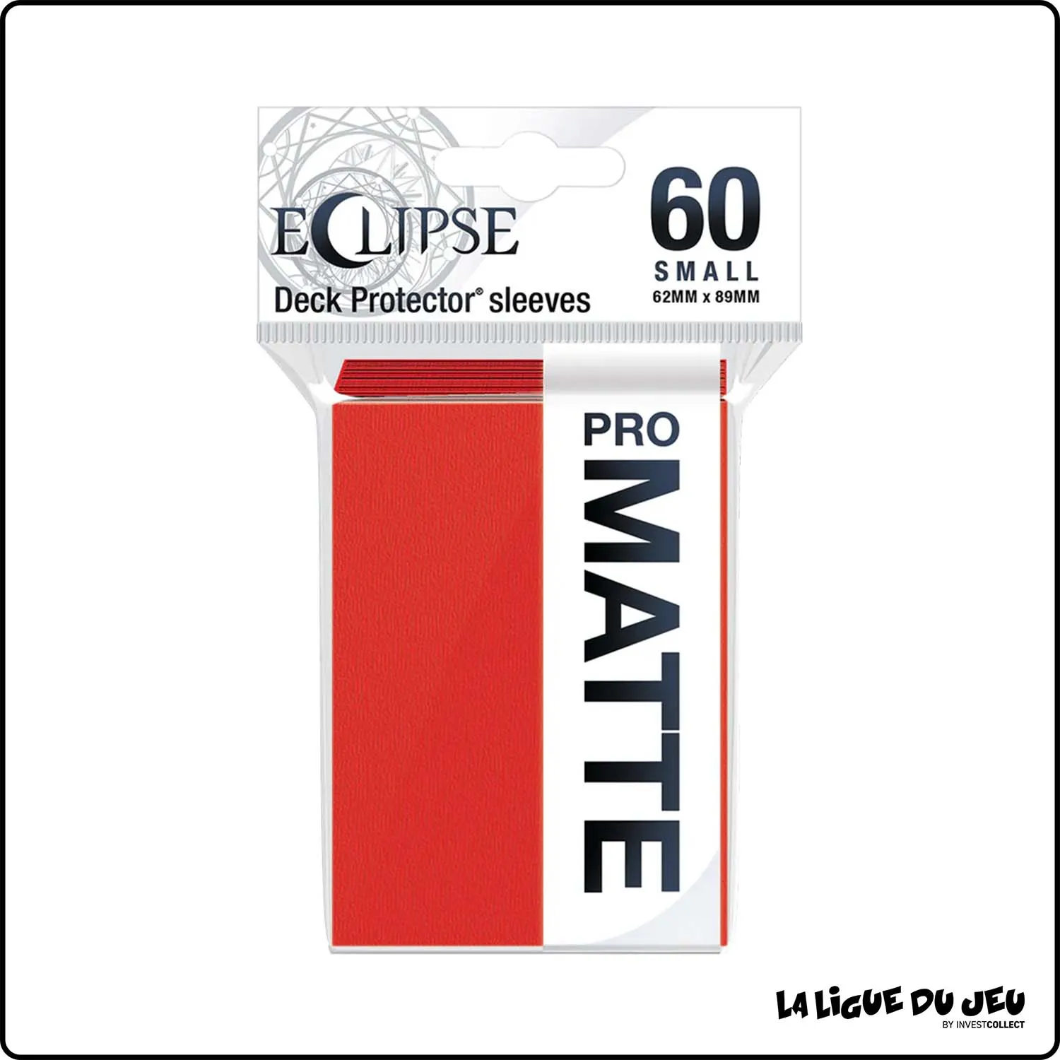 Sleeve - Ultra Pro - Eclipse - Protèges Cartes Small - Format Japonais - Rouge Matte - par 60