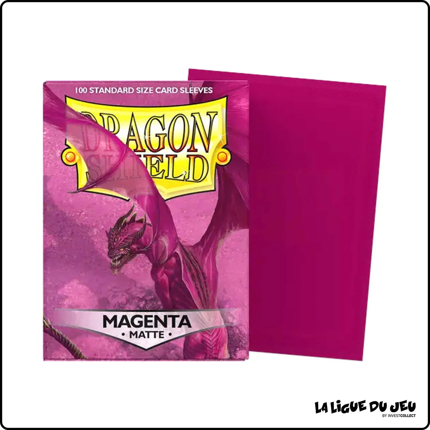 Sleeve - Dragon Shield - Protèges Cartes - Format Standard - Magenta Mat - par 100