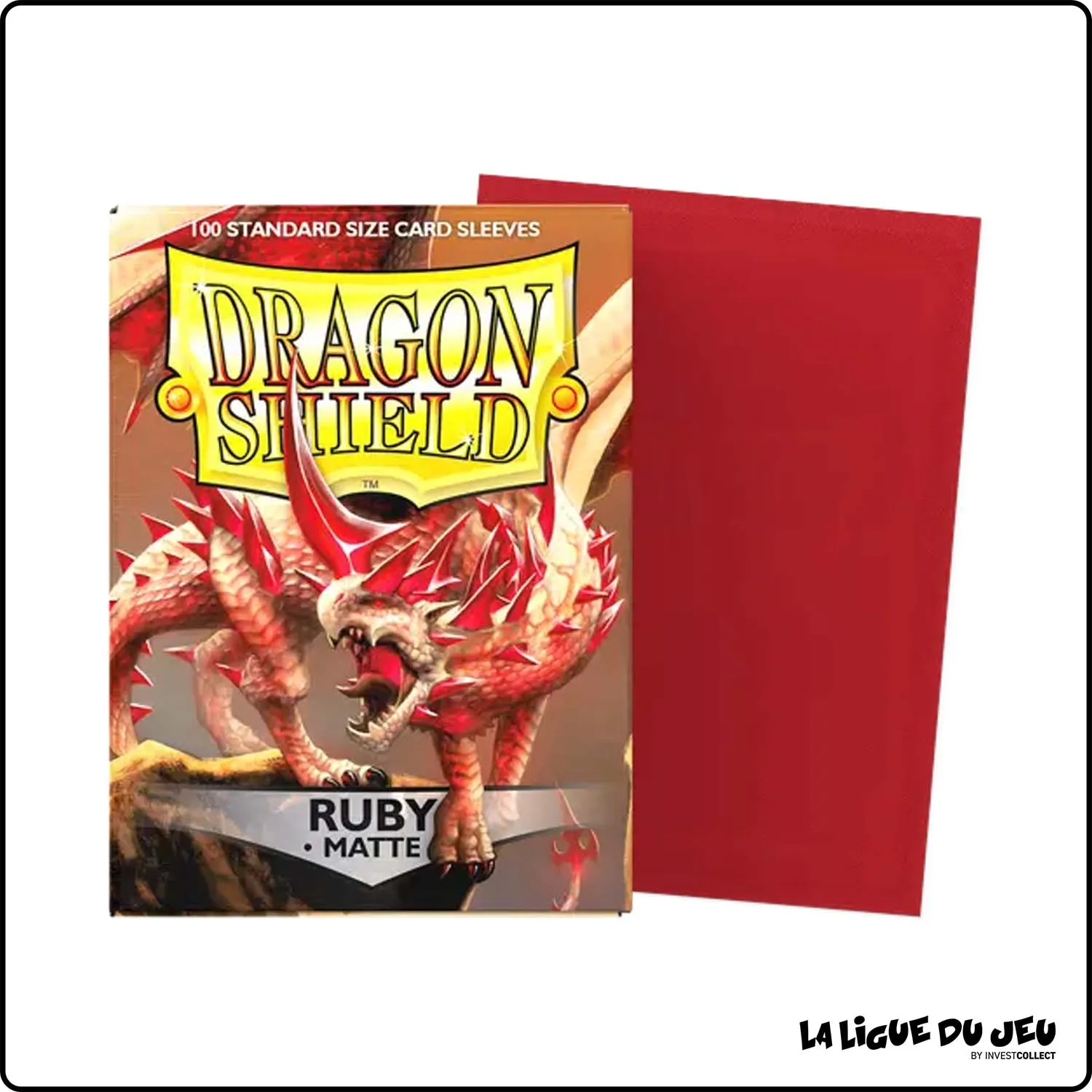 Sleeve - Dragon Shield - Protèges Cartes - Format Standard - Ruby Mat - par 100