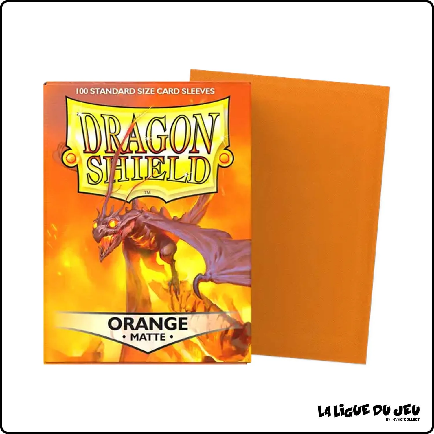 Sleeve - Dragon Shield - Protèges Cartes - Format Standard - Orange Mat - par 100