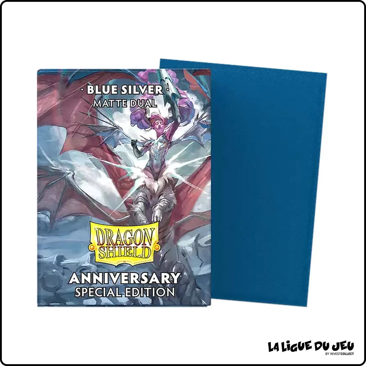 Sleeve - Dragon Shield - Format Standard - Dual Matte - Anniversary Edition : Blue Silver - Par 100