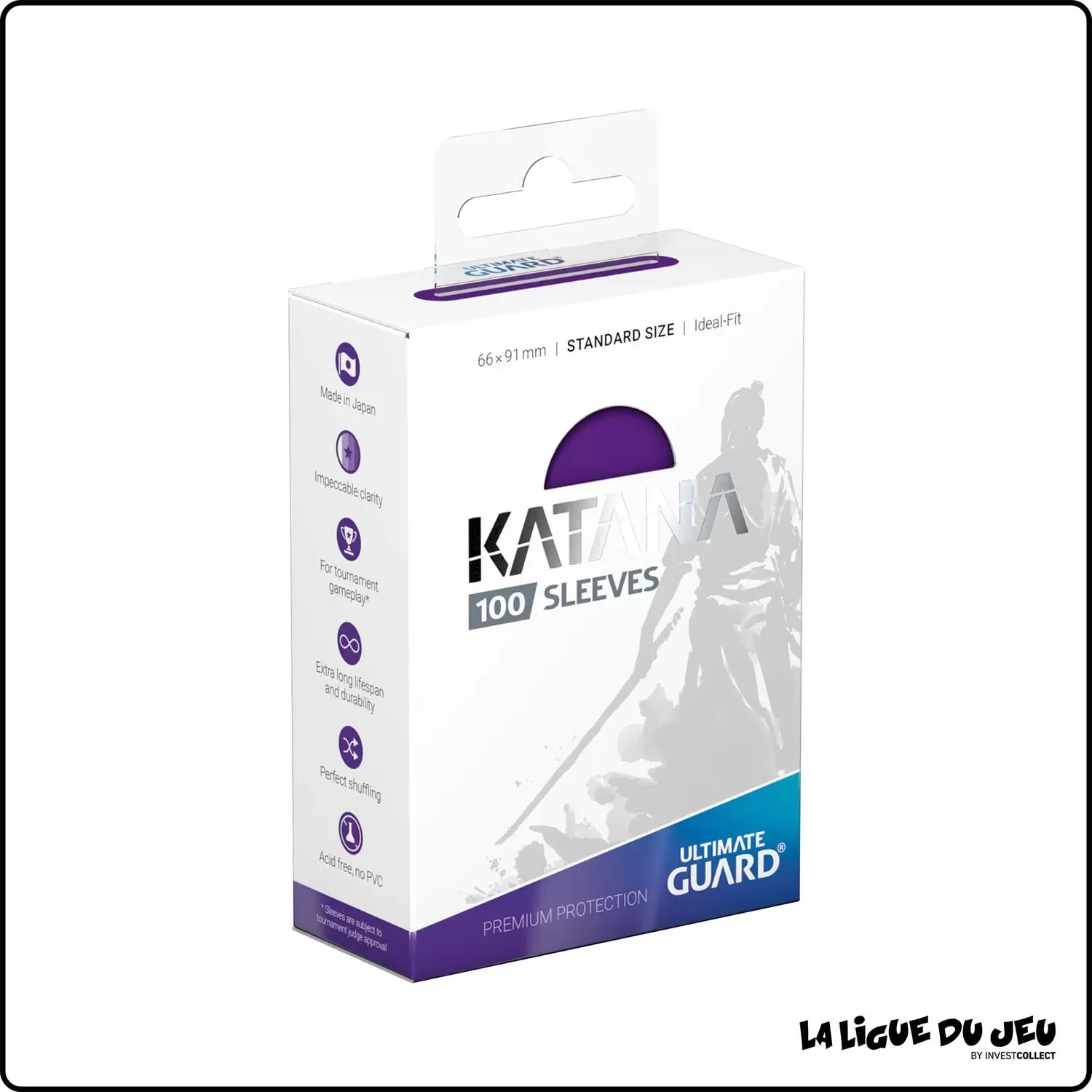 Sleeve - Ultimate Guard - Format Standard - Katana - Violet - Par 100