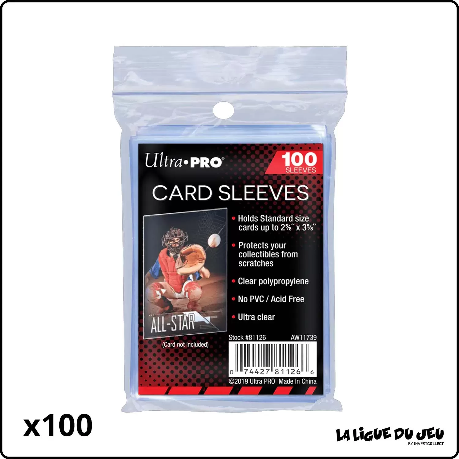 Sleeve - Ultra Pro - Format Standard - Soft - Transparent - Par 100