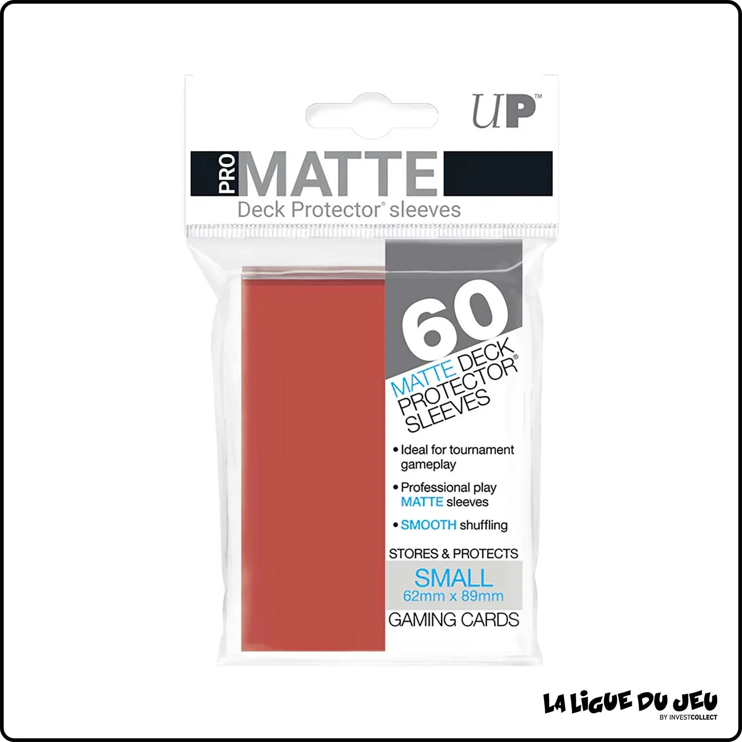 Sleeve - Ultra Pro - Format Mini Japonais - Matte - Rouge - Par 60