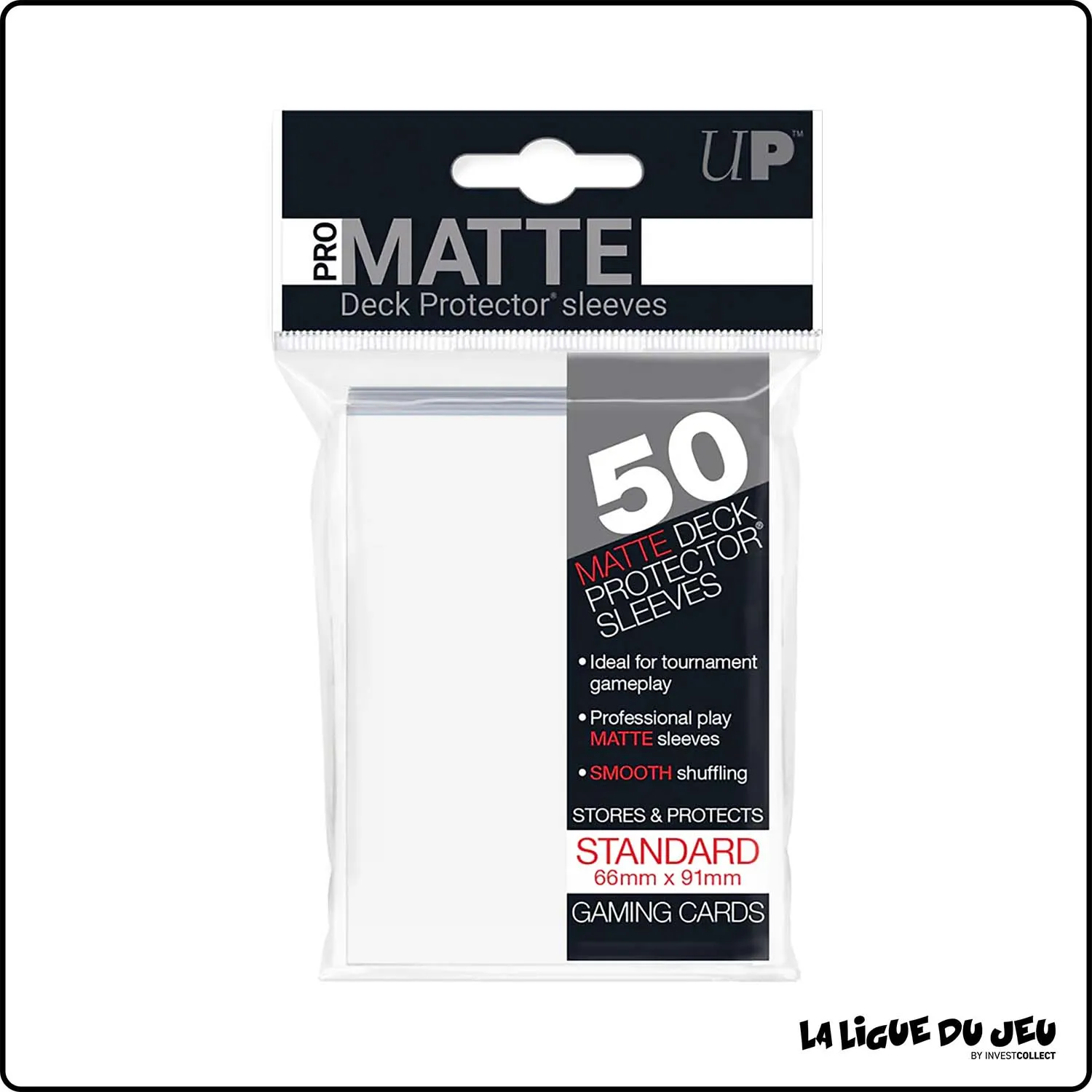 Sleeve - Ultra Pro - Format Standard - Matte - Blanc - Par 50