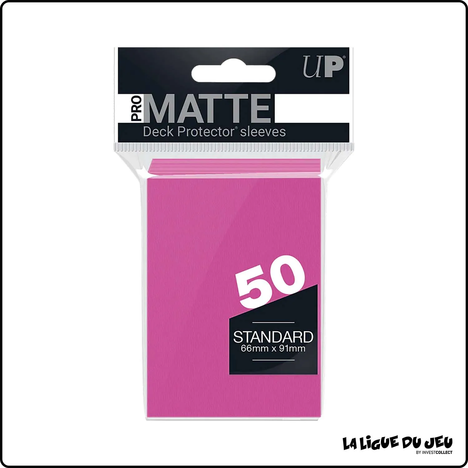 Sleeve - Ultra Pro - Format Standard - Matte - Rose - Par 50