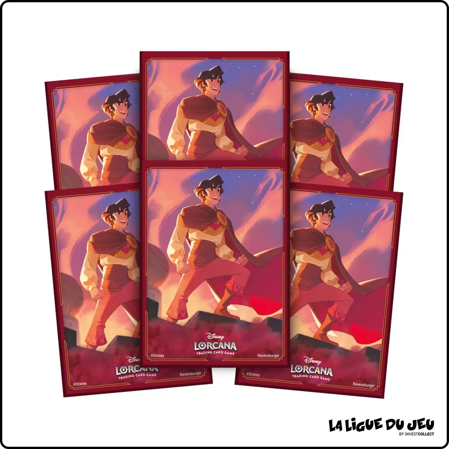 Sleeve - Lorcana - Protèges Cartes - Format Standard - Aladdin - par 65