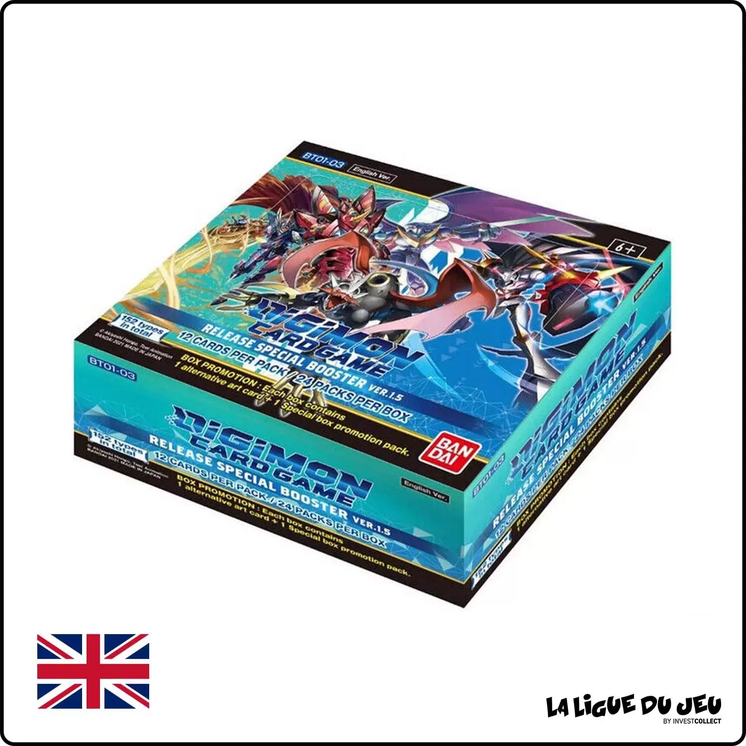 Display - Digimon Card Game - Release Special Booster Ver.1.5 - BT01-03 - 24 Boosters - Scellé - Anglais