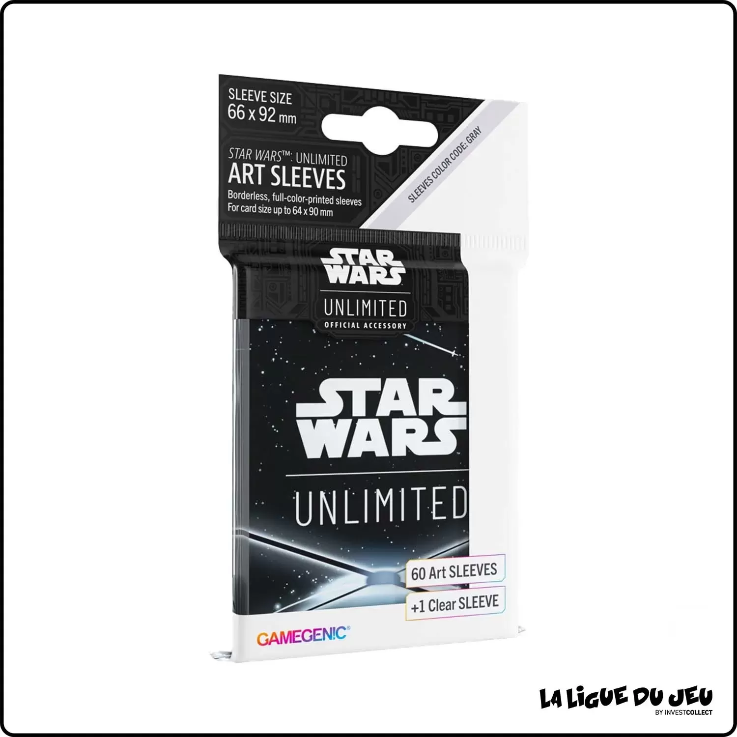 Sleeve - Star Wars Unlimited - Format Standard - Card Back Black - par 60