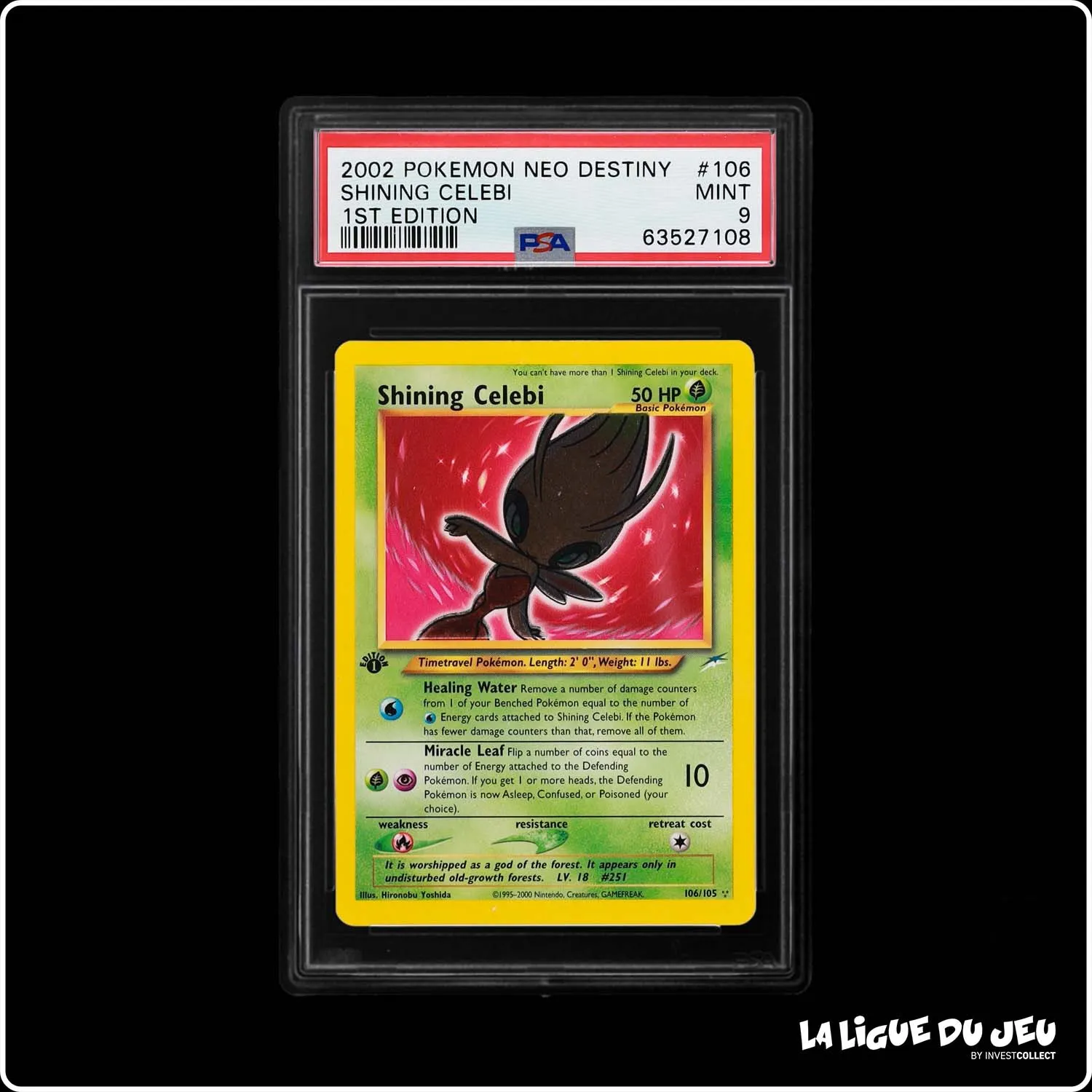 Secrète - Pokemon - Neo Destiny - Shining Celebi 106/105 - 1st Edition - PSA 9 - Anglais