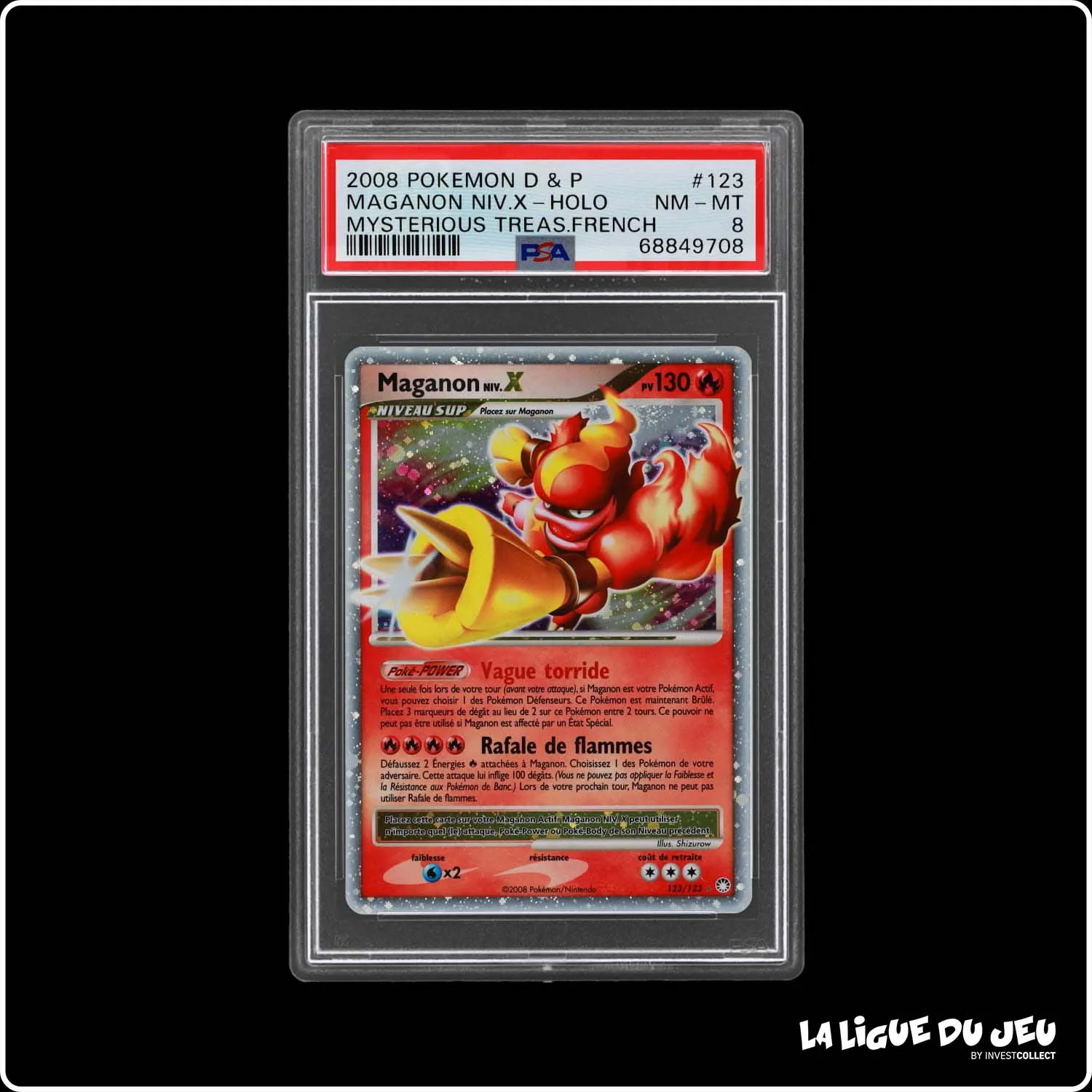 Holo - Pokemon - Trésors Mystérieux - Maganon Niv.X 123/123 - PSA 8 - Français