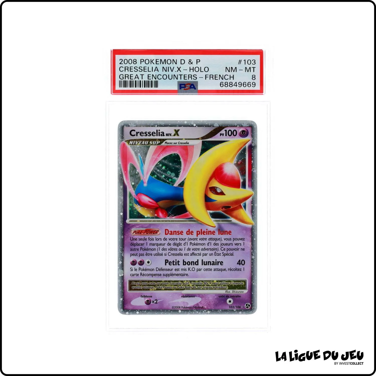 Holo - Pokemon - Duels au Sommet - Cresselia Niv.X 103/106 - PSA 8 - Français