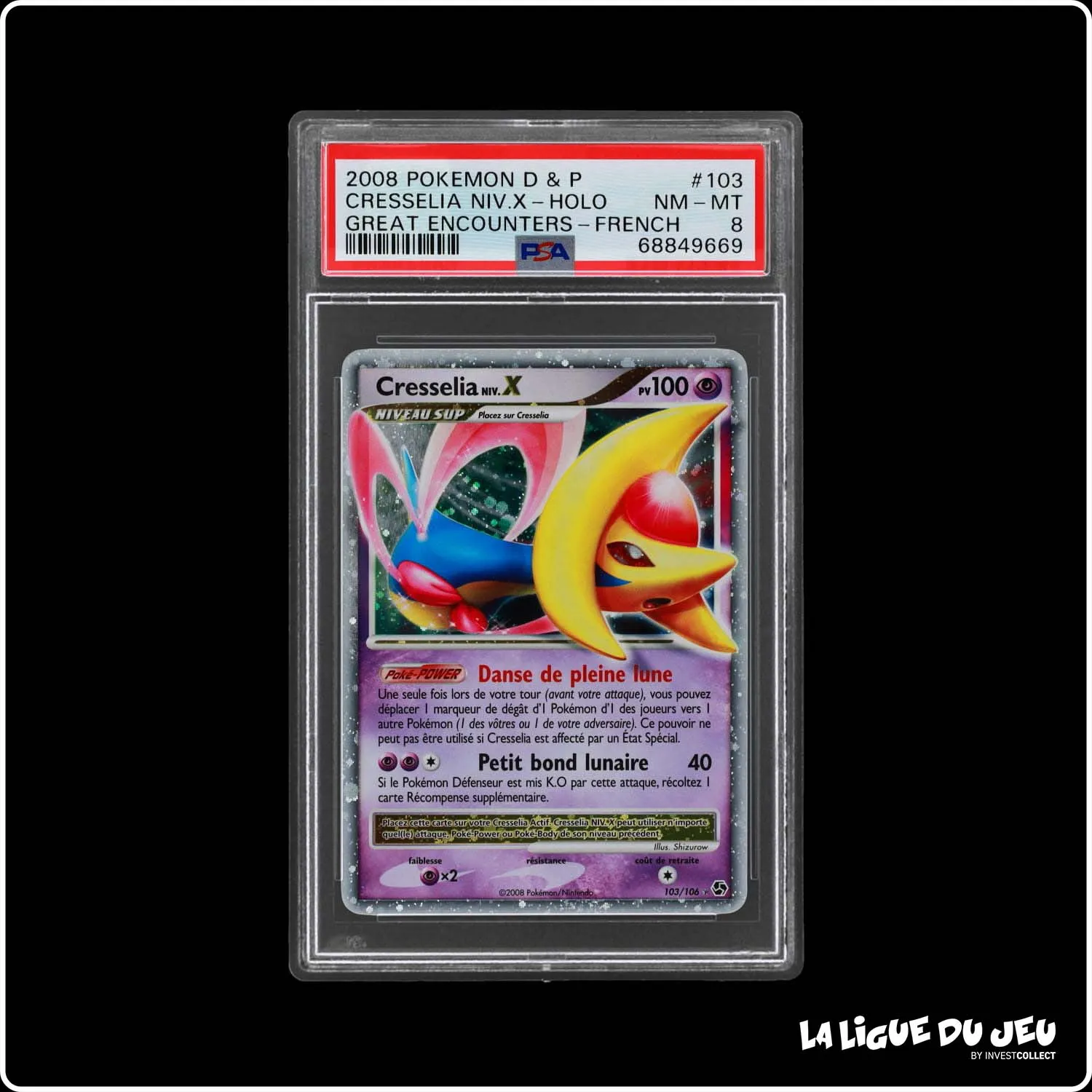 Holo - Pokemon - Duels au Sommet - Cresselia Niv.X 103/106 - PSA 8 - Français