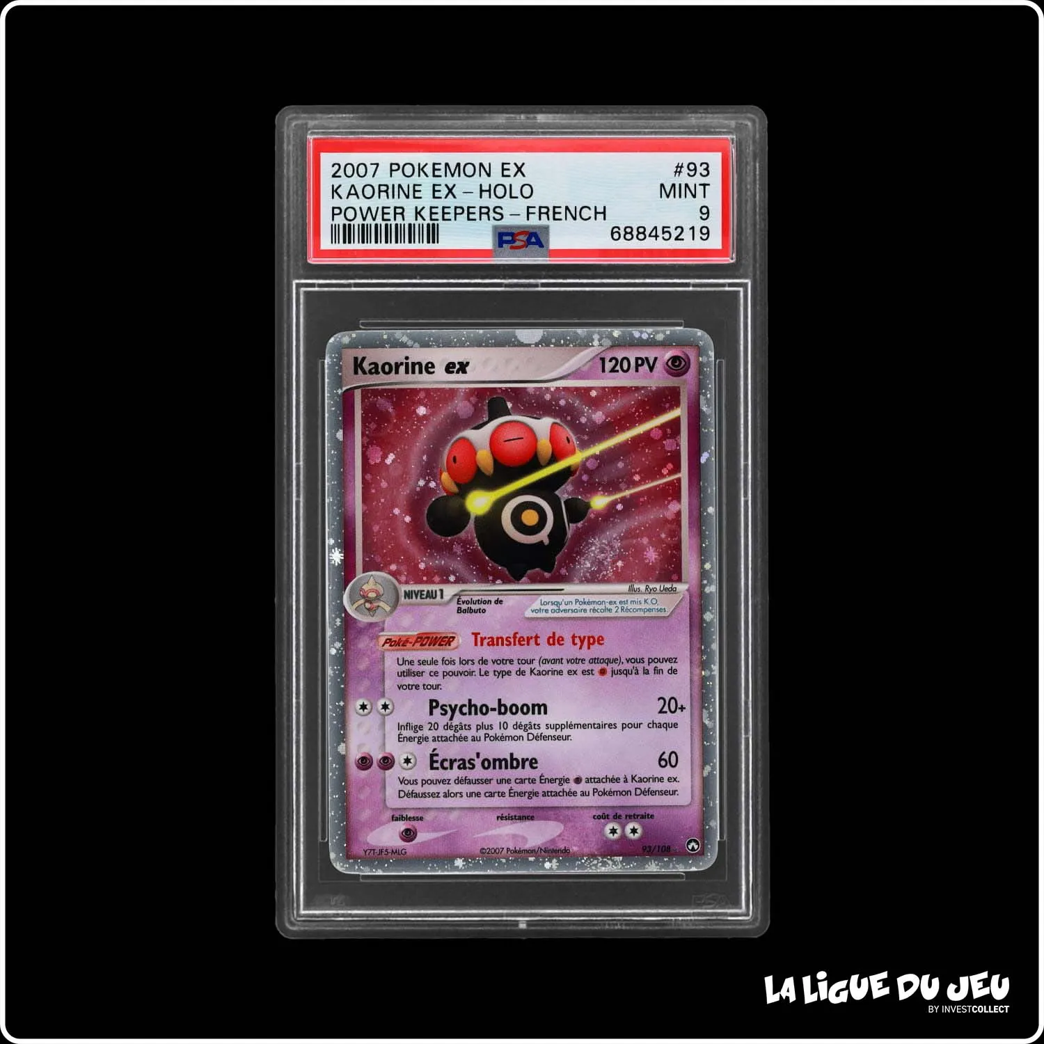 Ultra - Pokemon - Gardiens du Pouvoir - Kaorine ex 93/108 - PSA 9 - Français