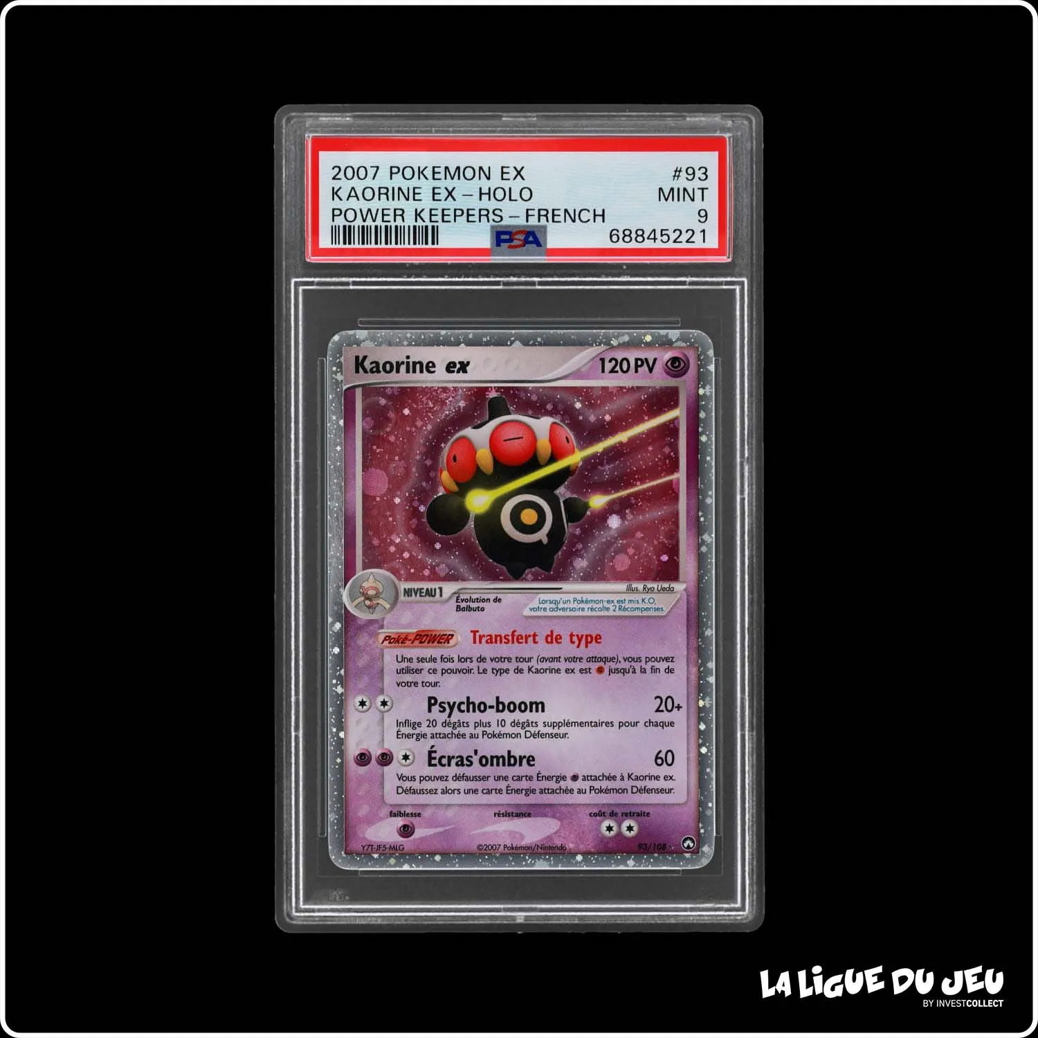 Ultra - Pokemon - Gardiens du Pouvoir - Kaorine ex 93/108 - PSA 9 - Français