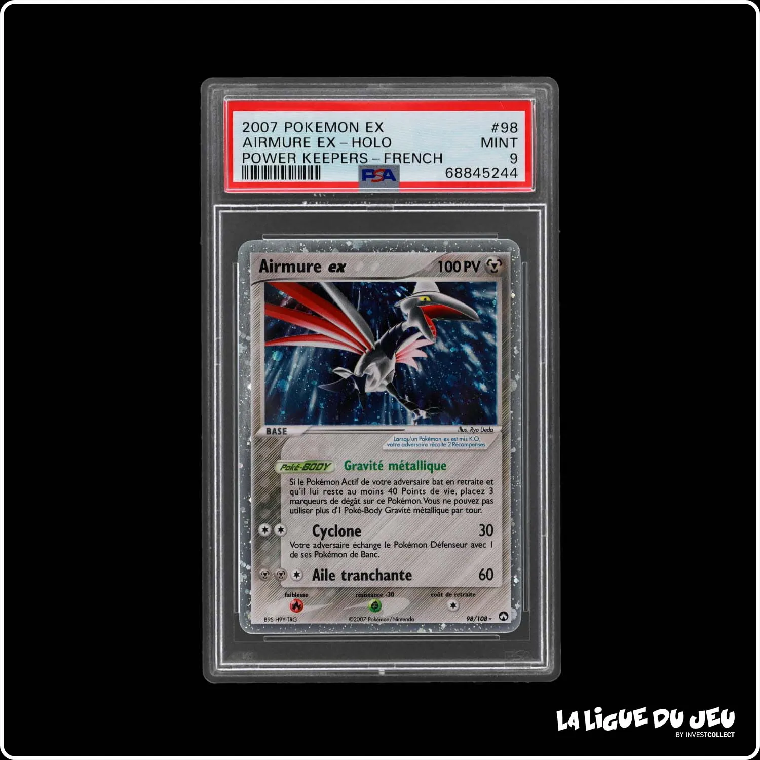 Holo - Pokemon - Gardiens du Pouvoir - Airmure ex 98/108 - PSA 9 - Français