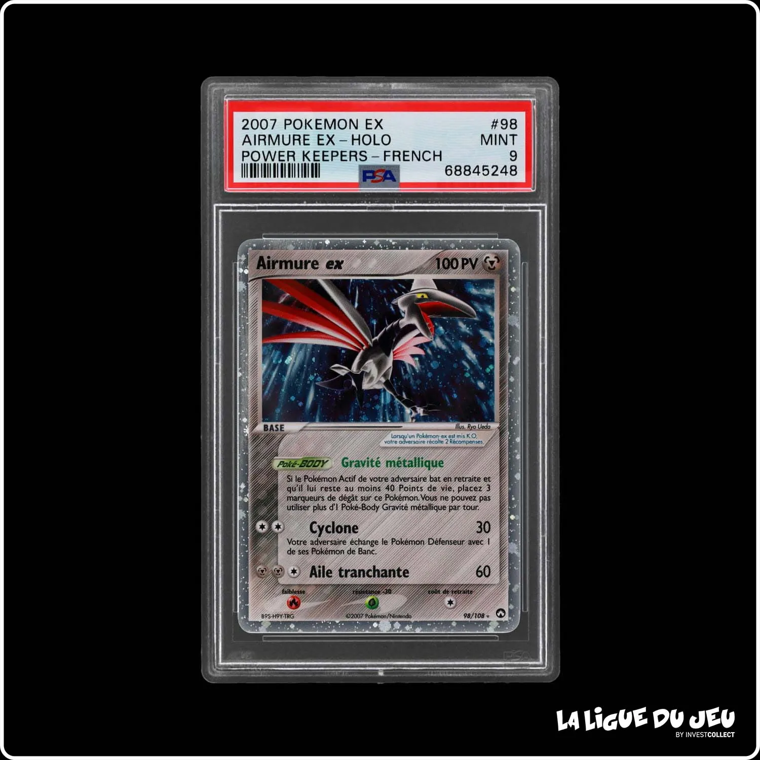 Holo - Pokemon - Gardiens du Pouvoir - Airmure ex 98/108 - PSA 9 - Français