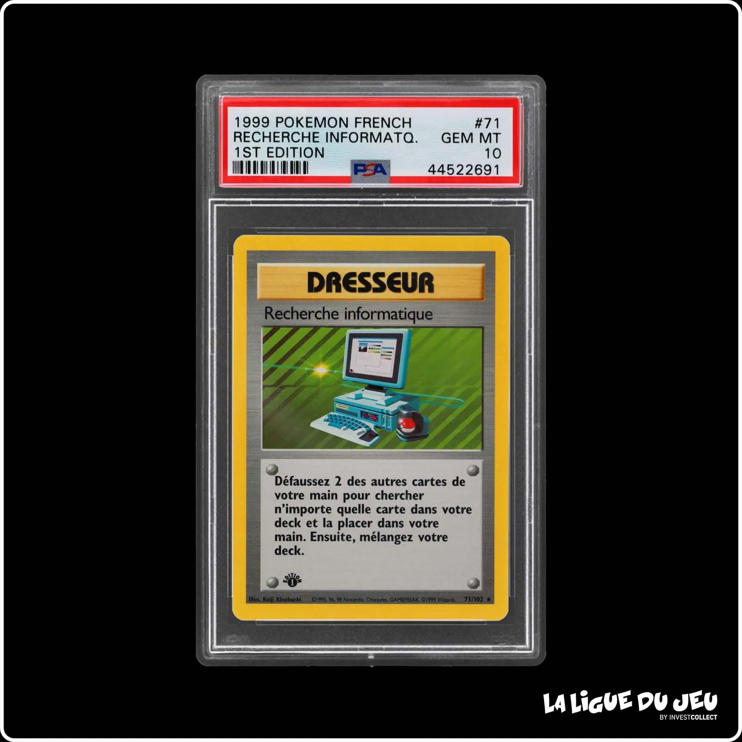 Rare - Pokemon - Set de Base - Recherche informatique 71/102 PSA 10 - Français