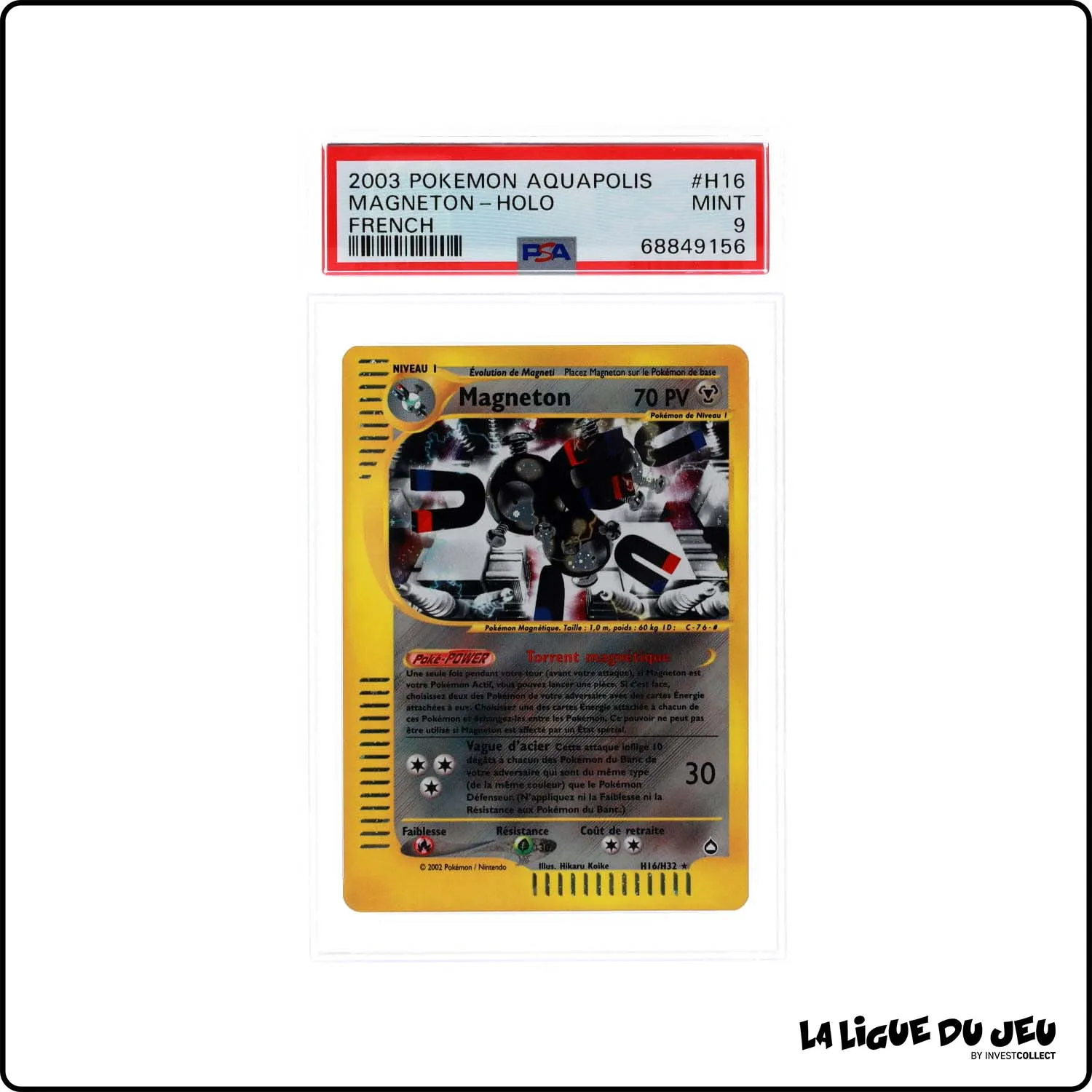 Holo - Pokemon - Aquapolis - Magneton H16/H32 - PSA 9 - Français