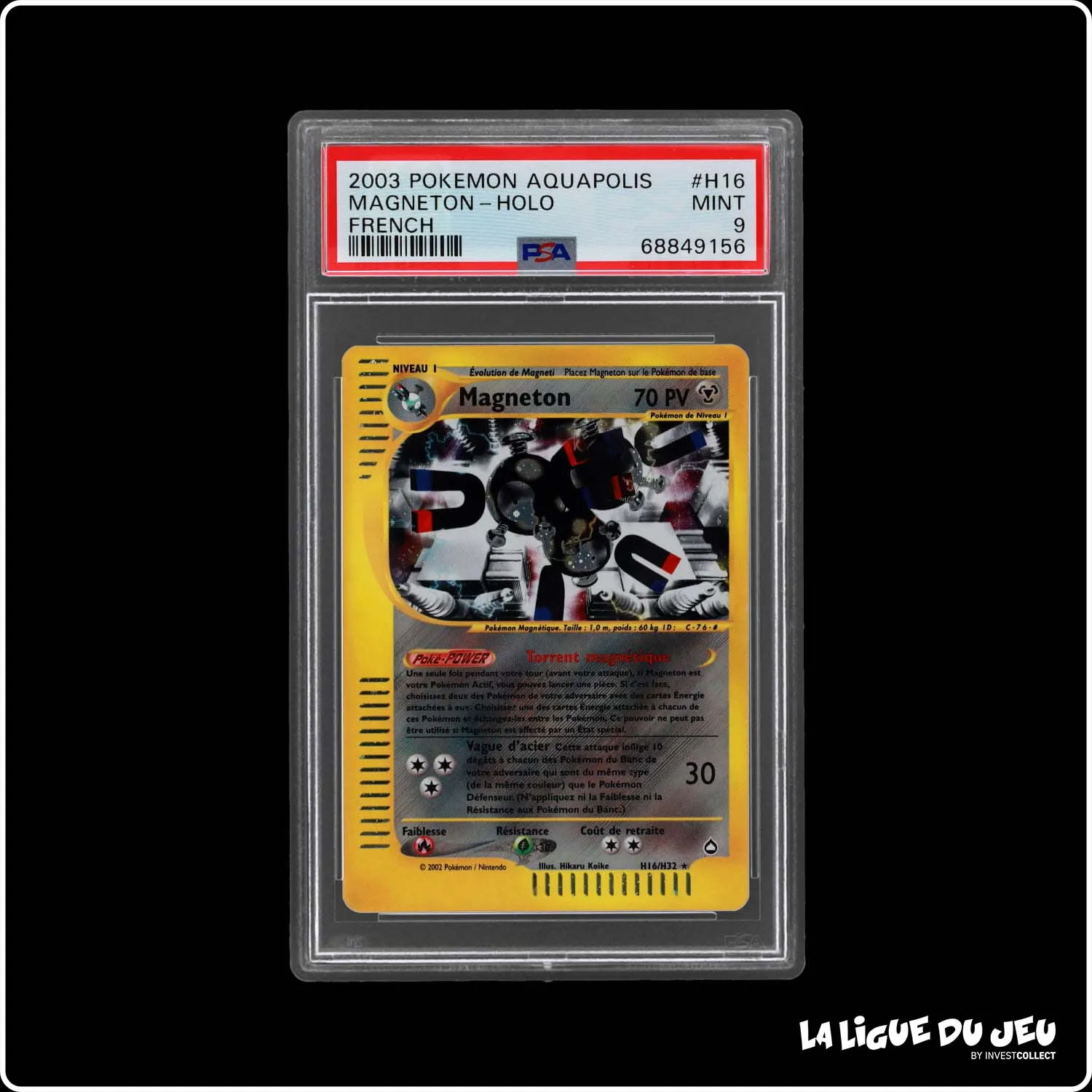 Holo - Pokemon - Aquapolis - Magneton H16/H32 - PSA 9 - Français