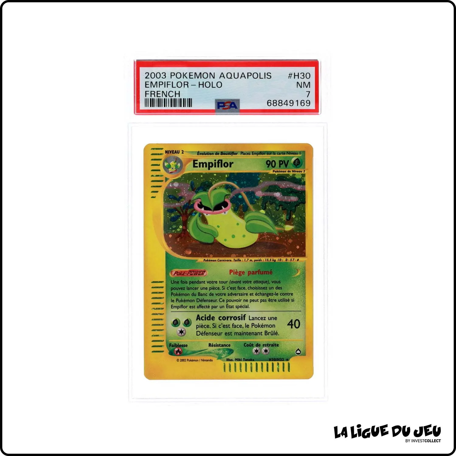 Holo - Pokemon - Aquapolis - Empiflor H30/H32 - PSA 7 - Français