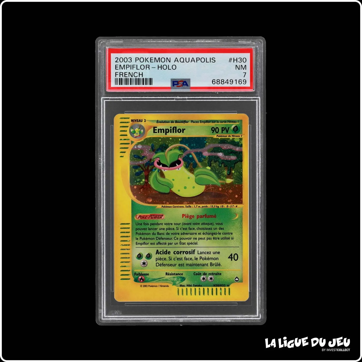 Holo - Pokemon - Aquapolis - Empiflor H30/H32 - PSA 7 - Français