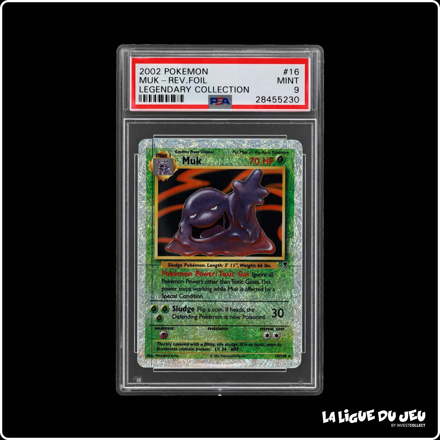 Rare - Pokemon - Legendary Collection - Muk 16/110 - Reverse Foil - PSA 9 - Anglais