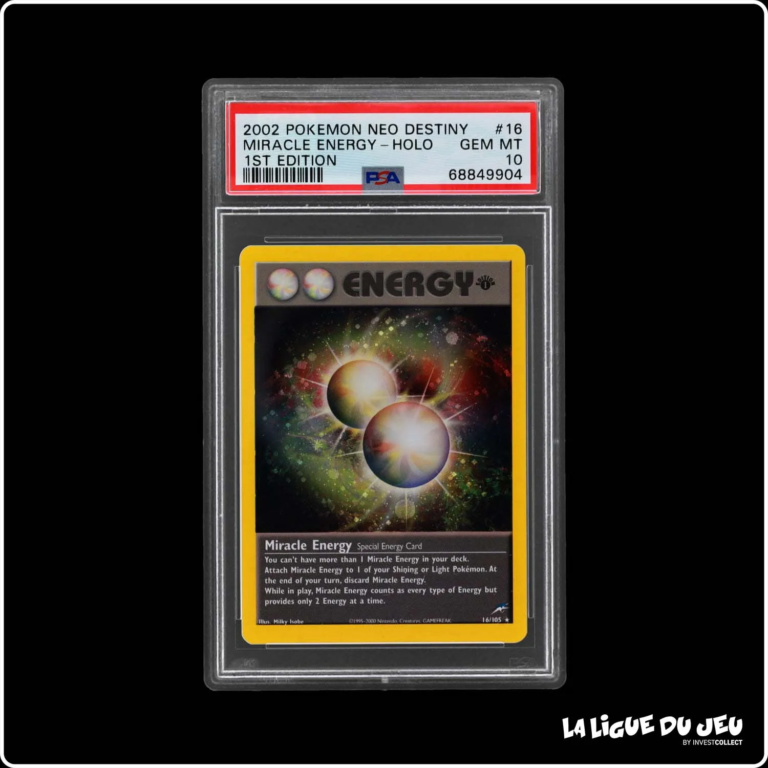 Holo - Pokemon - Neo Destiny - Miracle Energy 16/105 - 1er Edition - PSA 10 - Anglais