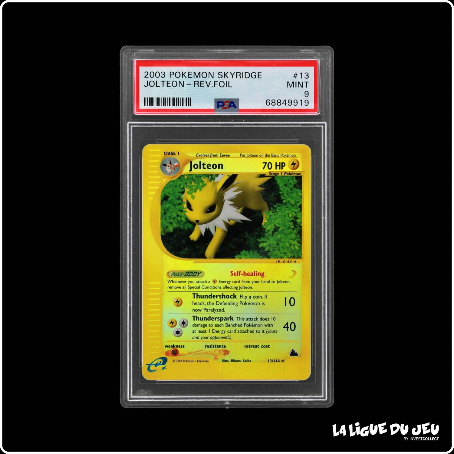 Rare - Pokemon - Skyridge - Jolteon 13/144 - Reverse Foil - PSA 9 - Anglais