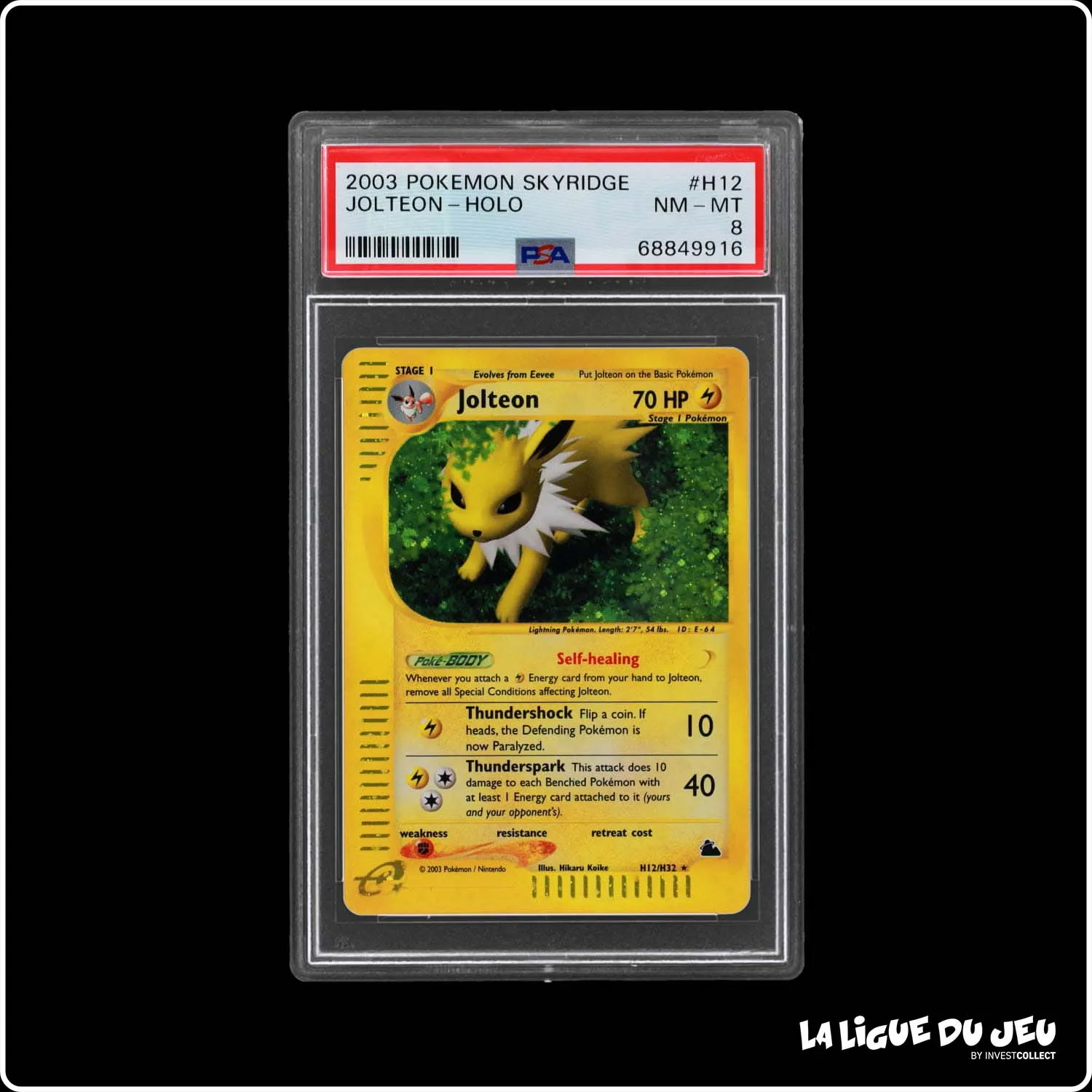 Holo - Pokemon - Skyridge - Jolteon H12/H32 - PSA 8 - Anglais